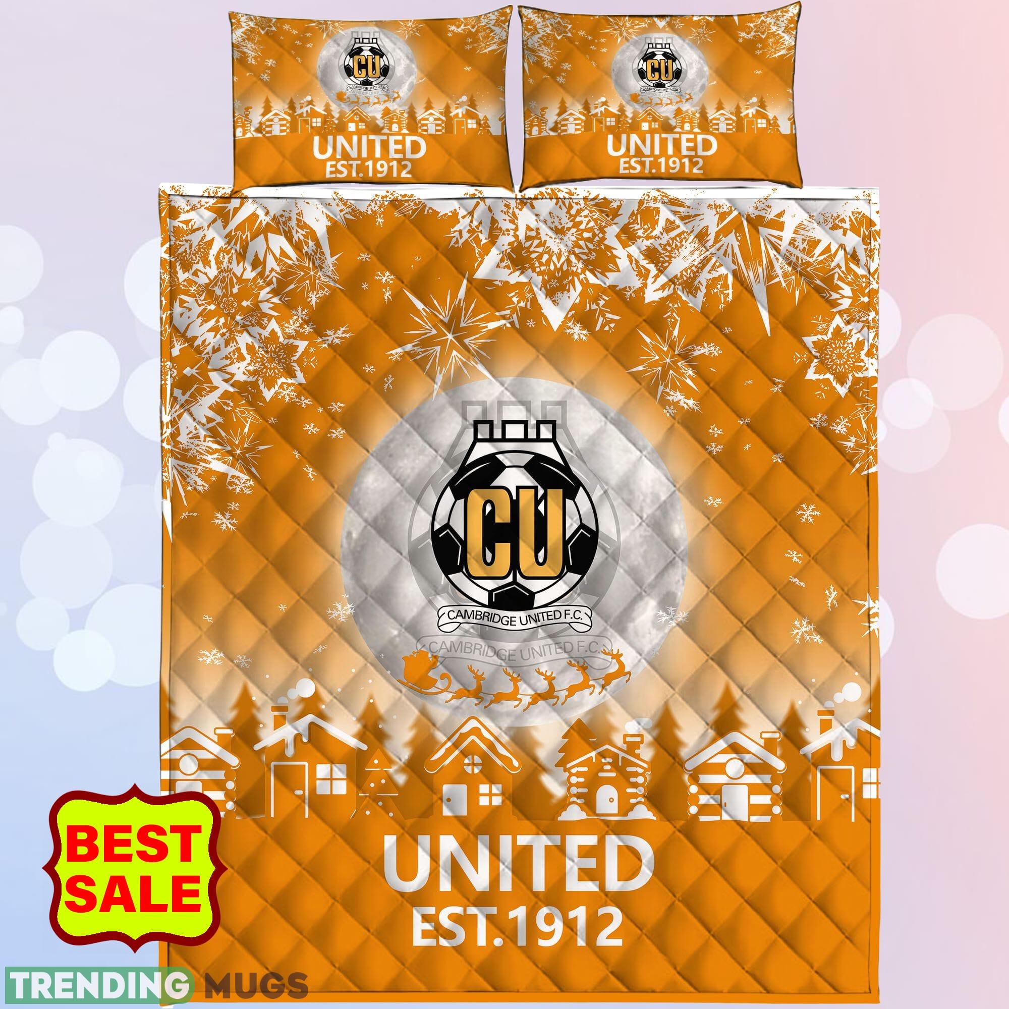 EFL Cambridge United FC Big Logo Christmas Quilt Sets Full Size King Queen Twin Quilt Set EFL Cambridge United FC Big Logo Christmas Quilt Sets Full Size King Queen Twin Quilt Set
