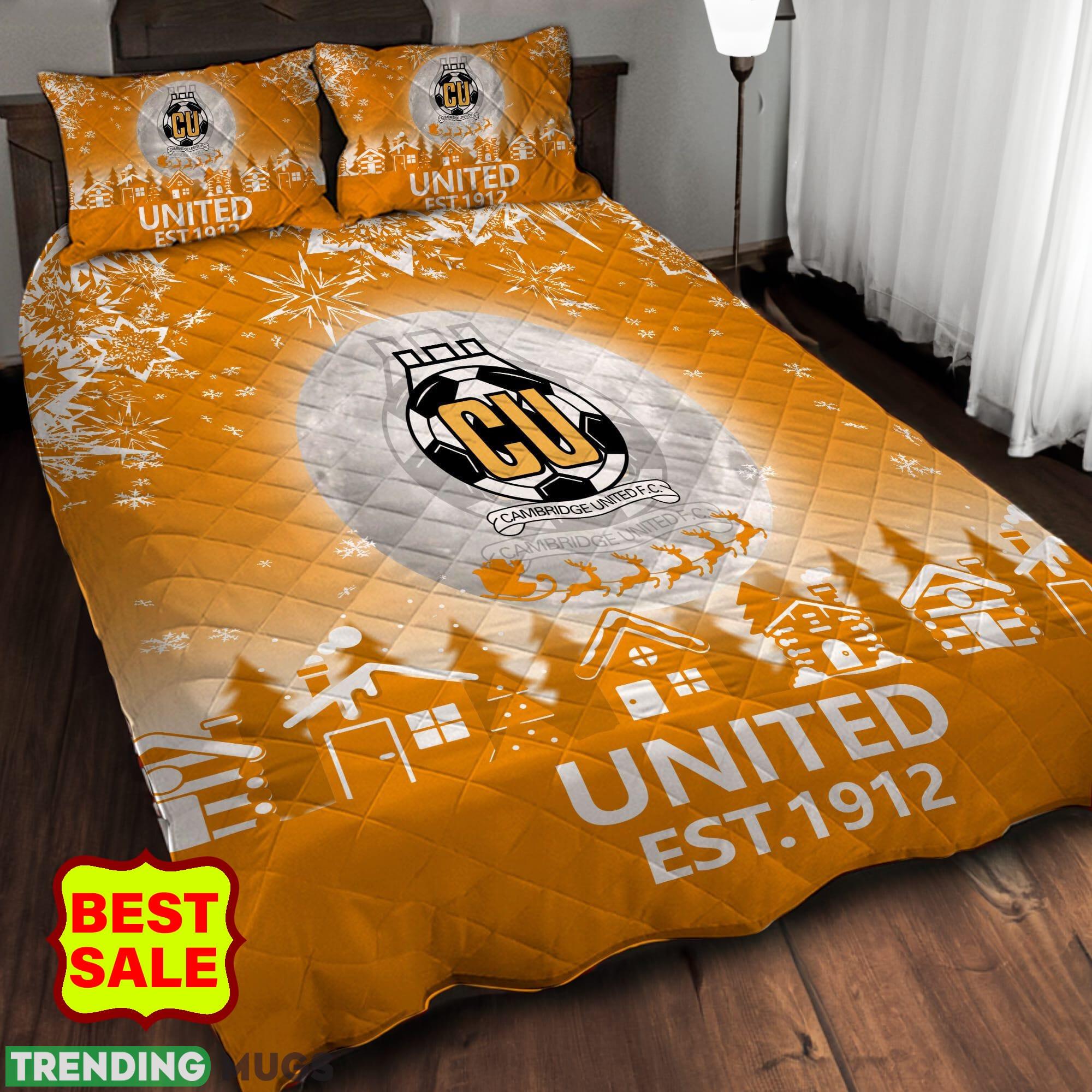 EFL Cambridge United FC Big Logo Christmas Quilt Sets Full Size King Queen Twin Quilt Set EFL Cambridge United FC Big Logo Christmas Quilt Sets Full Size King Queen Twin Quilt Set