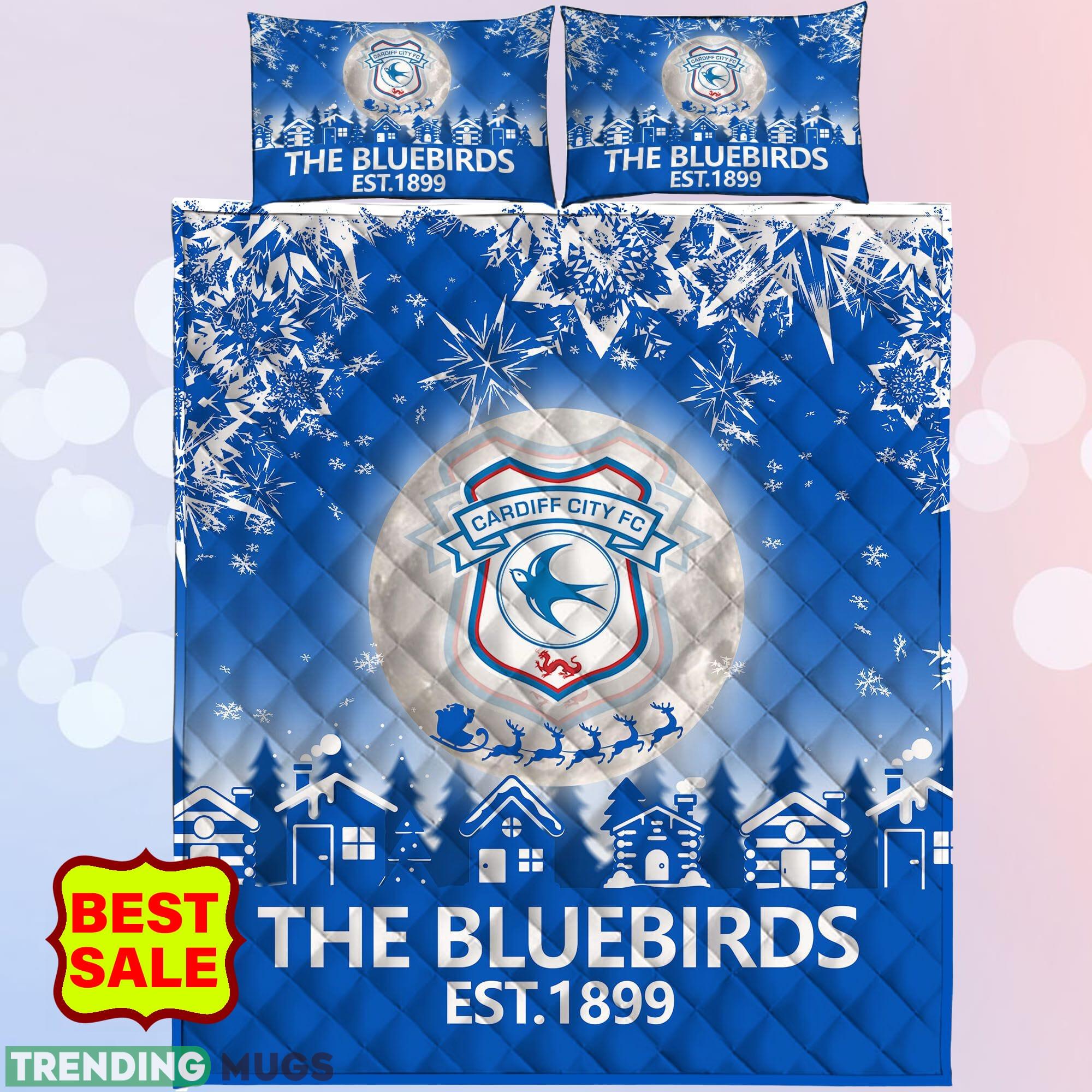 EFL Cardiff City FC Big Logo Christmas Quilt Sets Blue Full Size King Queen Twin Quilt Set EFL Cardiff City FC Big Logo Christmas Quilt Sets Blue Full Size King Queen Twin Quilt Set