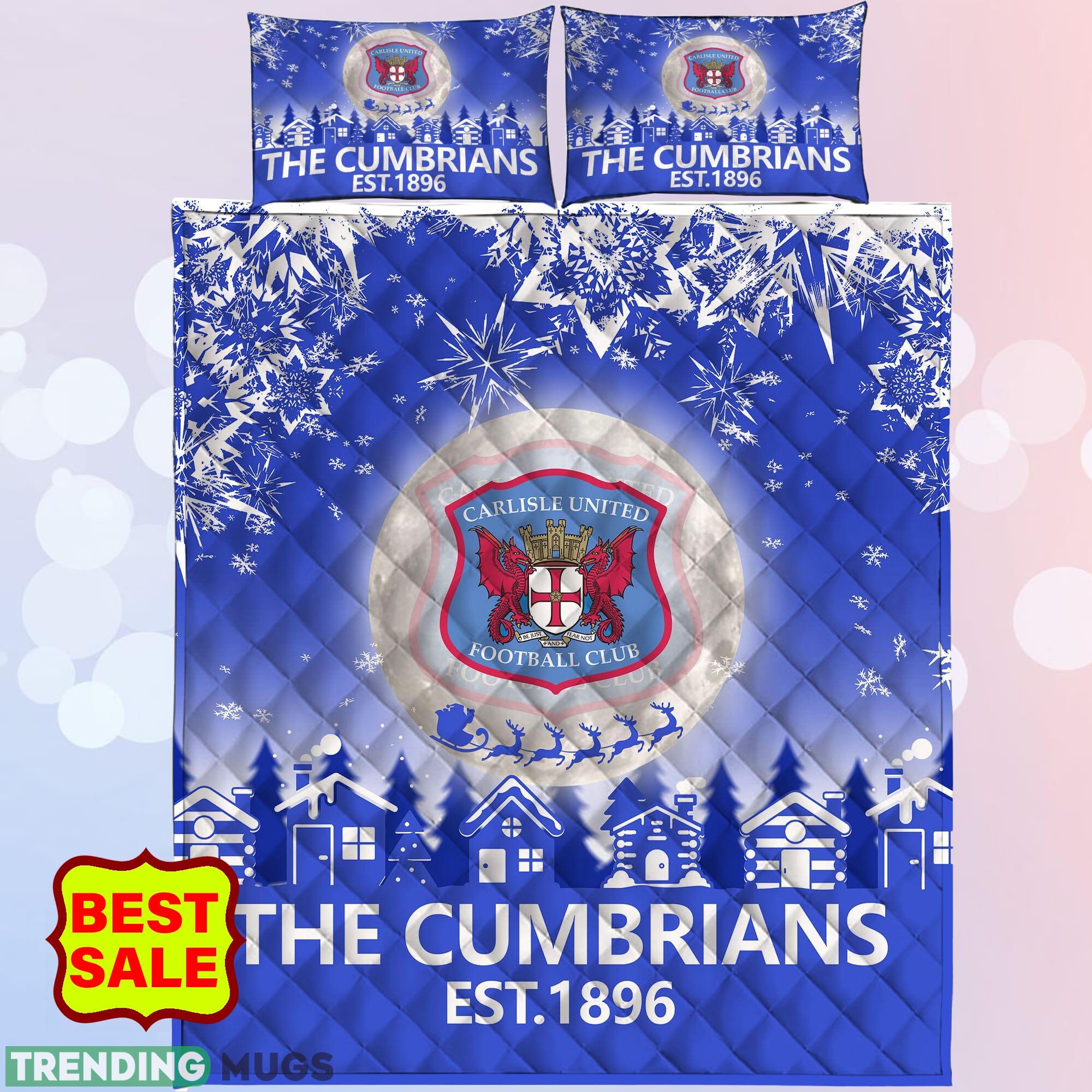 EFL Carlisle United Big Logo Christmas Quilt Sets Blue Full Size King Queen Twin Quilt Set EFL Carlisle United Big Logo Christmas Quilt Sets Blue Full Size King Queen Twin Quilt Set