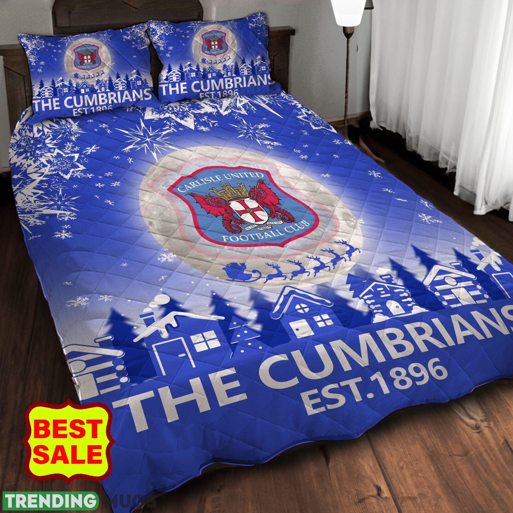 EFL Carlisle United Big Logo Christmas Quilt Sets Blue Full Size King Queen Twin Quilt Set EFL Carlisle United Big Logo Christmas Quilt Sets Blue Full Size King Queen Twin Quilt Set