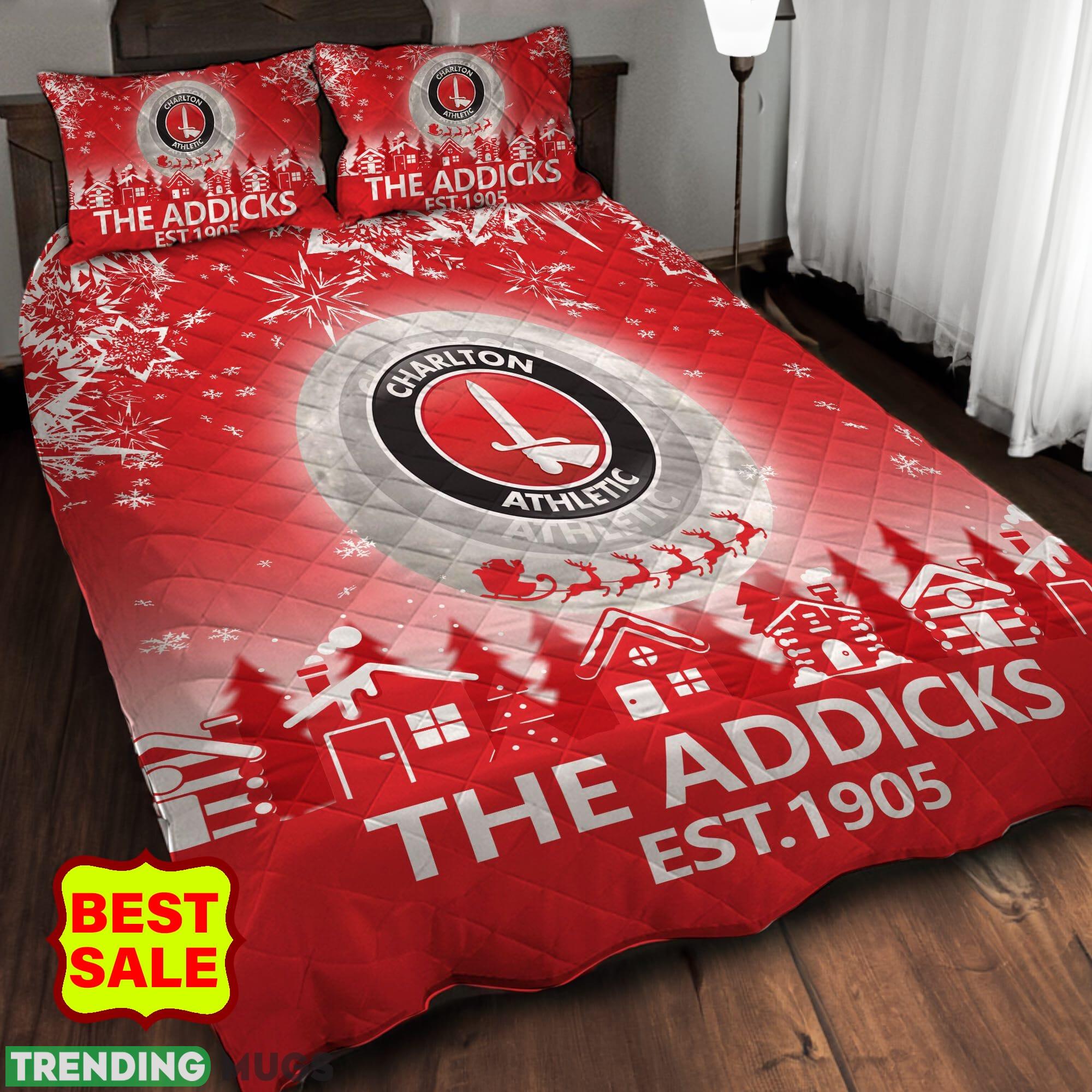 EFL Charlton Athletic FC Big Logo Comfort Quilt Sets Christmas King Queen Quilt Set EFL Charlton Athletic FC Big Logo Comfort Quilt Sets Christmas King Queen Quilt Set