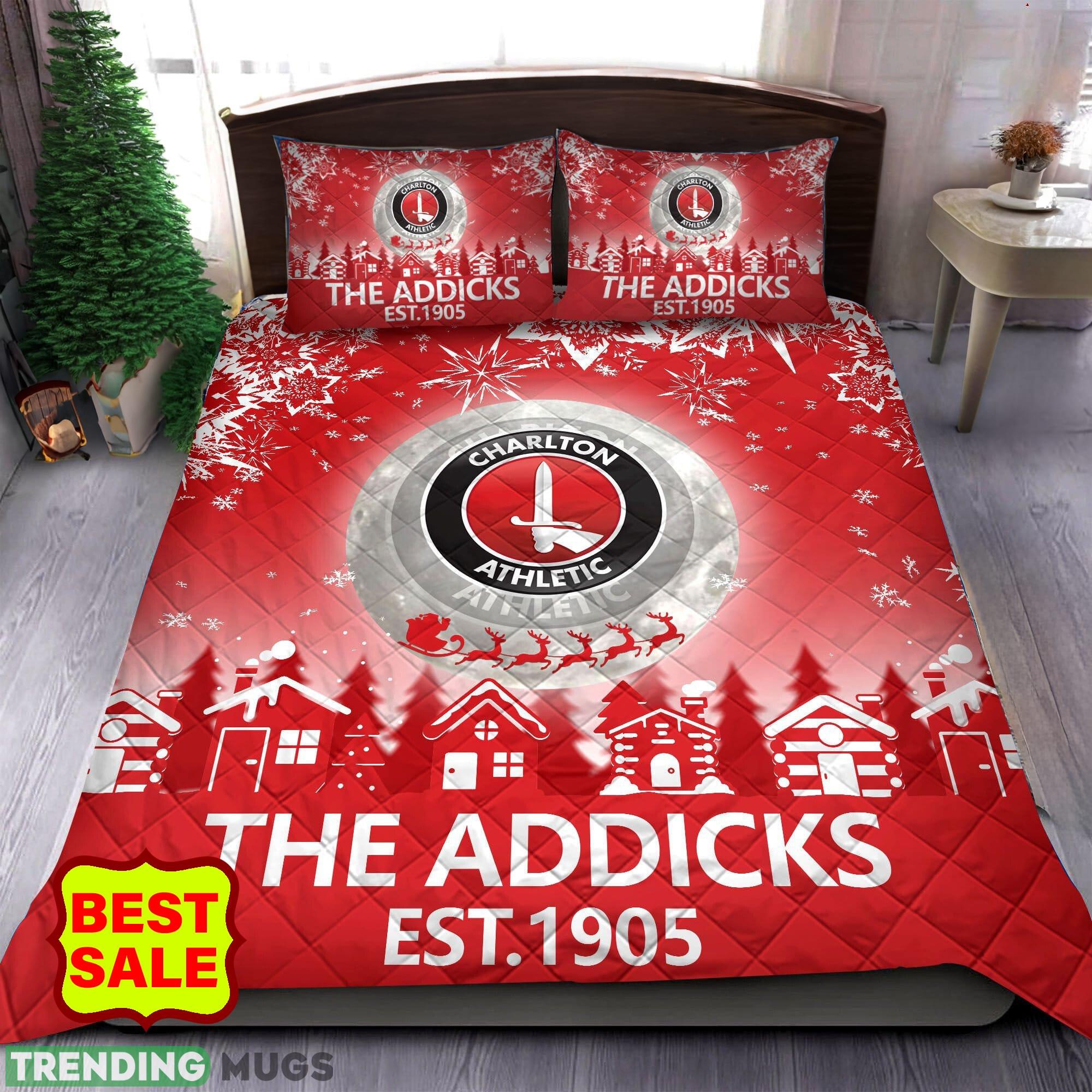 EFL Charlton Athletic FC Big Logo Comfort Quilt Sets Christmas King Queen - EFL Charlton Athletic FC Quilt Set_1 EFL Charlton Athletic FC Big Logo Comfort Quilt Sets Christmas King Queen - EFL Charlton Athletic FC Quilt Set_1