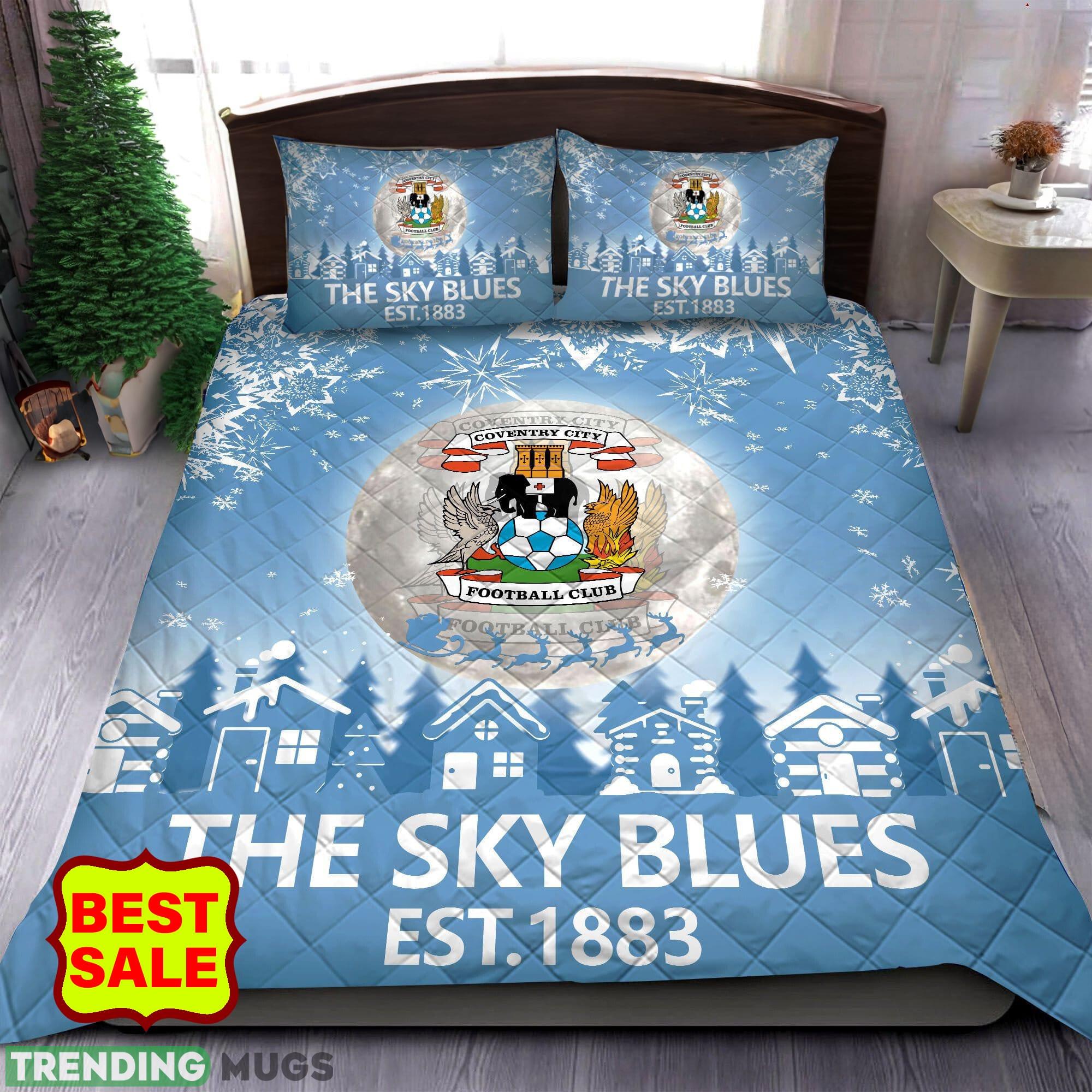 EFL Coventry City FC Big Logo Comfort Quilt Sets Christmas King Queen - EFL Coventry City FC Quilt Set_1 EFL Coventry City FC Big Logo Comfort Quilt Sets Christmas King Queen - EFL Coventry City FC Quilt Set_1