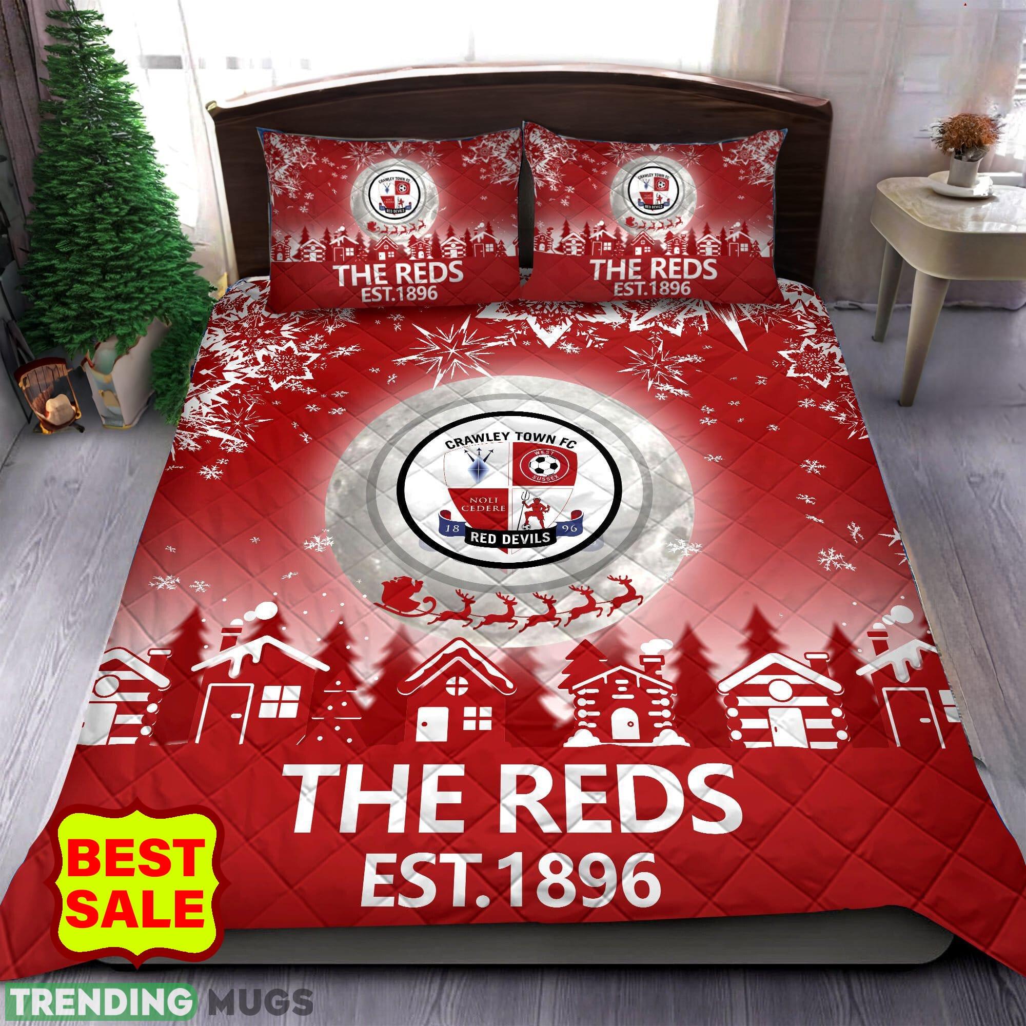 EFL Crawley Town Big Logo Comfort Quilt Sets Christmas King Queen - EFL Crawley Town Quilt Set_1 EFL Crawley Town Big Logo Comfort Quilt Sets Christmas King Queen - EFL Crawley Town Quilt Set_1