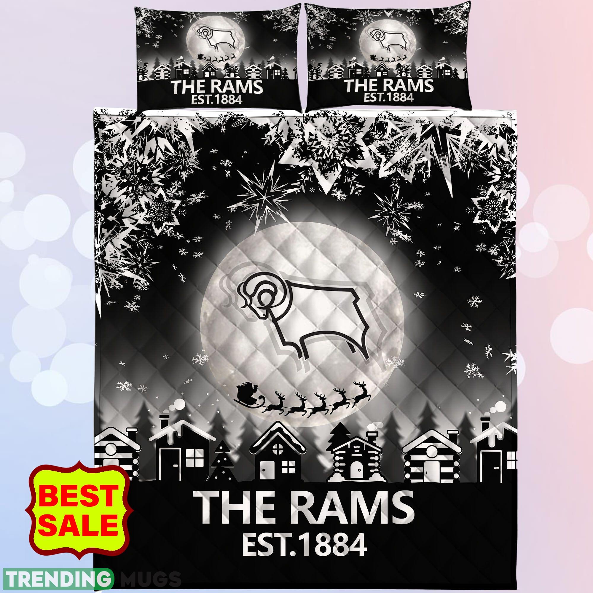 EFL Derby County Big Logo Comfort Quilt Sets Christmas King Queen Quilt Set EFL Derby County Big Logo Comfort Quilt Sets Christmas King Queen Quilt Set