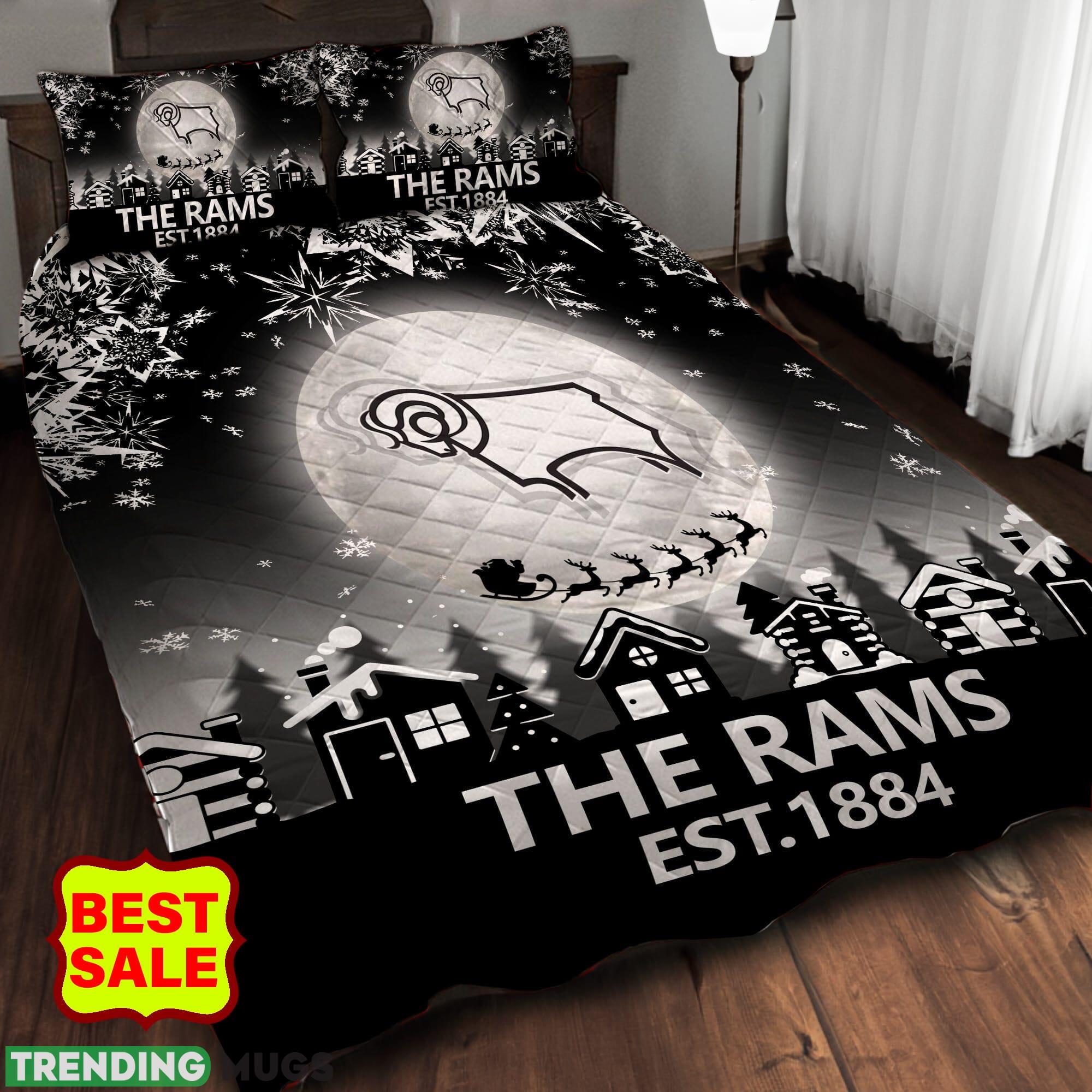 EFL Derby County Big Logo Comfort Quilt Sets Christmas King Queen Quilt Set EFL Derby County Big Logo Comfort Quilt Sets Christmas King Queen Quilt Set