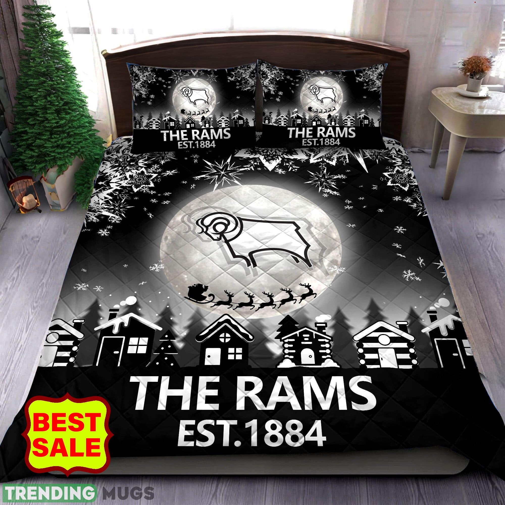 EFL Derby County Big Logo Comfort Quilt Sets Christmas King Queen - EFL Derby County Quilt Set_1 EFL Derby County Big Logo Comfort Quilt Sets Christmas King Queen - EFL Derby County Quilt Set_1