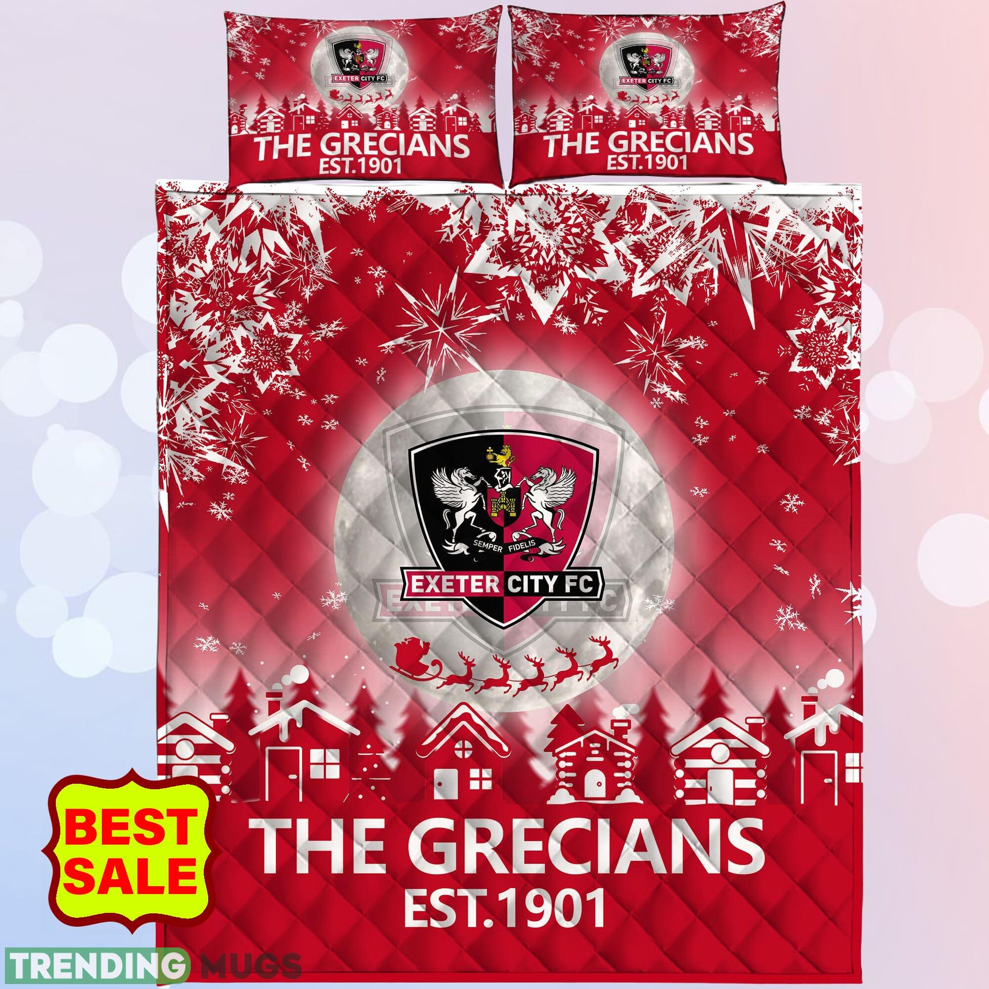 EFL Exeter City Big Logo Comfort Quilt Sets Christmas King Queen Quilt Set EFL Exeter City Big Logo Comfort Quilt Sets Christmas King Queen Quilt Set