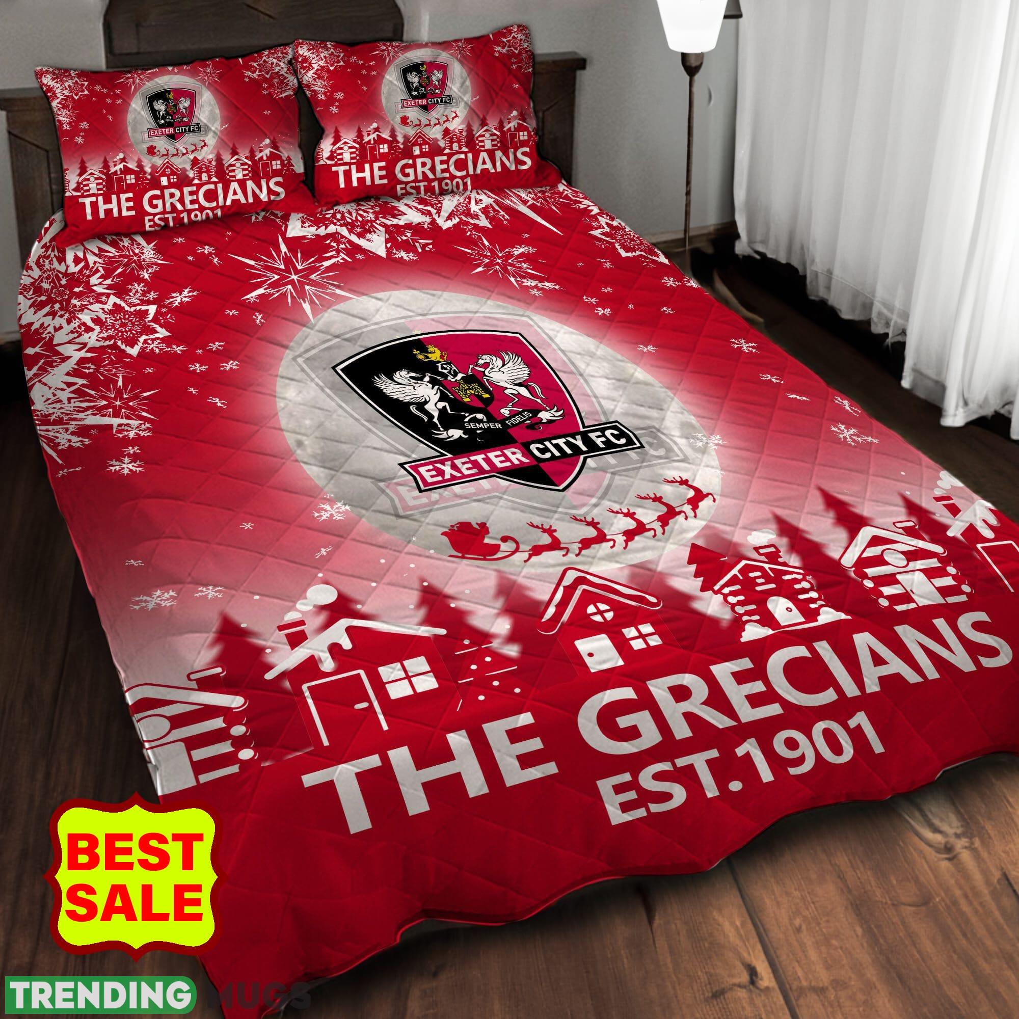 EFL Exeter City Big Logo Comfort Quilt Sets Christmas King Queen Quilt Set EFL Exeter City Big Logo Comfort Quilt Sets Christmas King Queen Quilt Set