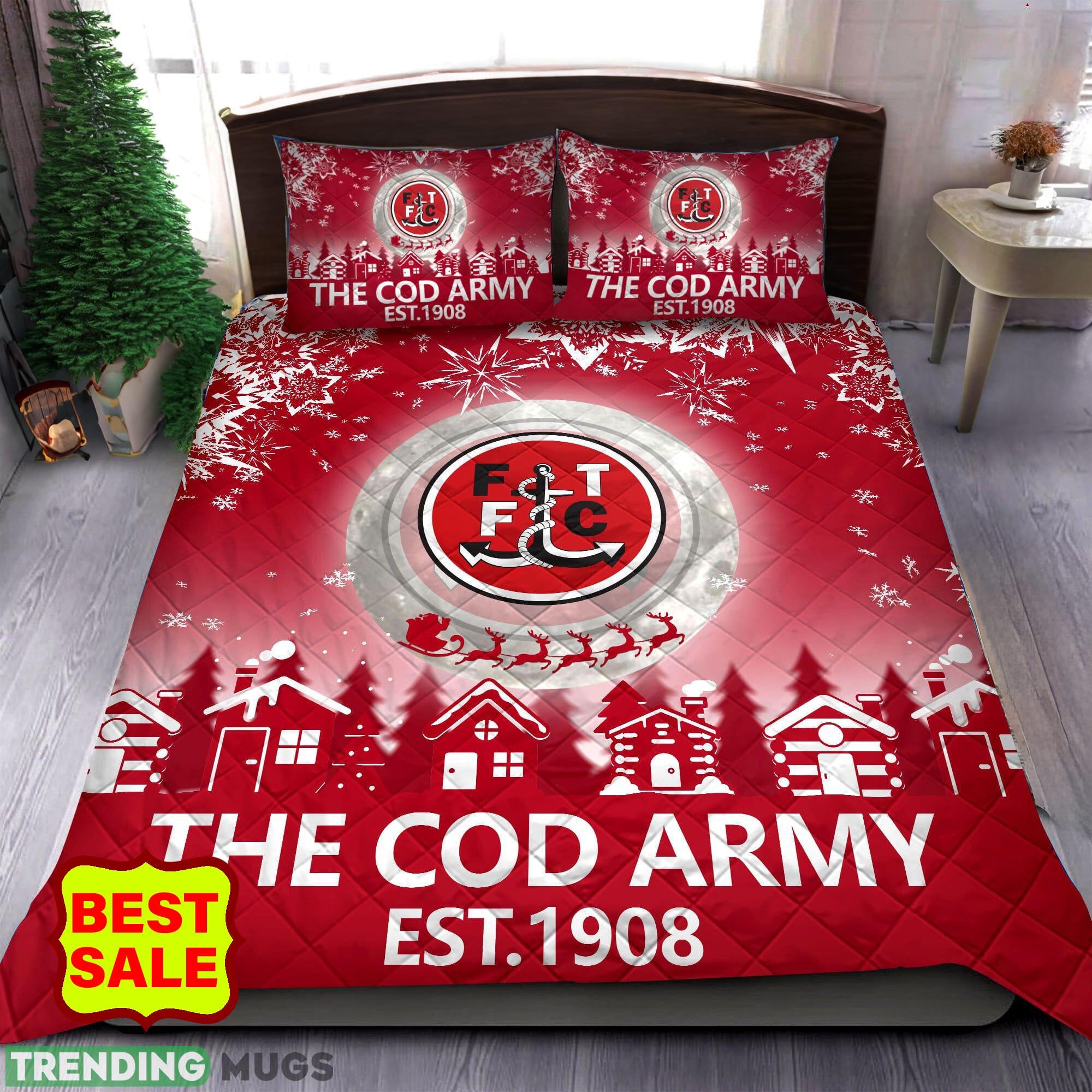 EFL Fleetwood Town FC Fans Comfort Quilt Sets Full Size King Queen - EFL Fleetwood Town FC Quilt Set_1 EFL Fleetwood Town FC Fans Comfort Quilt Sets Full Size King Queen - EFL Fleetwood Town FC Quilt Set_1