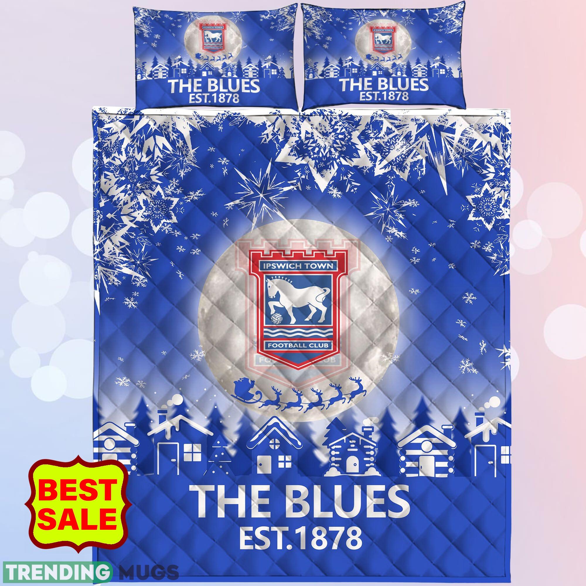 EFL Ipswich Town FC Big Logo Christmas Quilt Sets Blue Comfort Full Size King Queen Twin Quilt Set EFL Ipswich Town FC Big Logo Christmas Quilt Sets Blue Comfort Full Size King Queen Twin Quilt Set