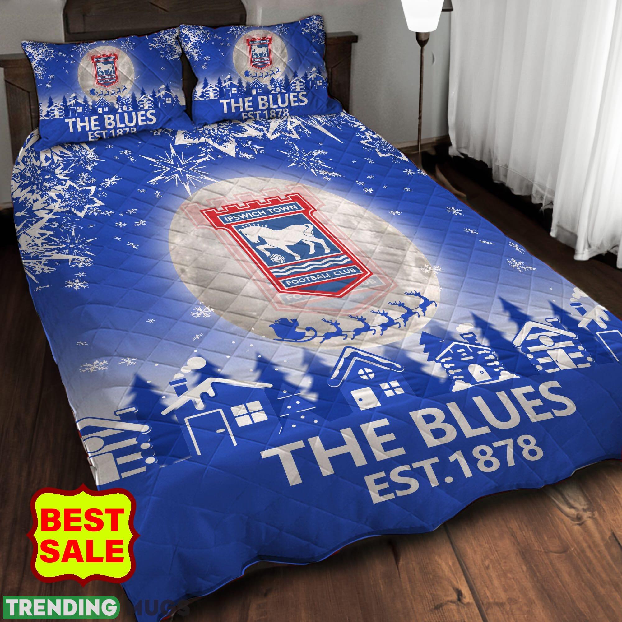 EFL Ipswich Town FC Big Logo Christmas Quilt Sets Blue Comfort Full Size King Queen Twin Quilt Set EFL Ipswich Town FC Big Logo Christmas Quilt Sets Blue Comfort Full Size King Queen Twin Quilt Set