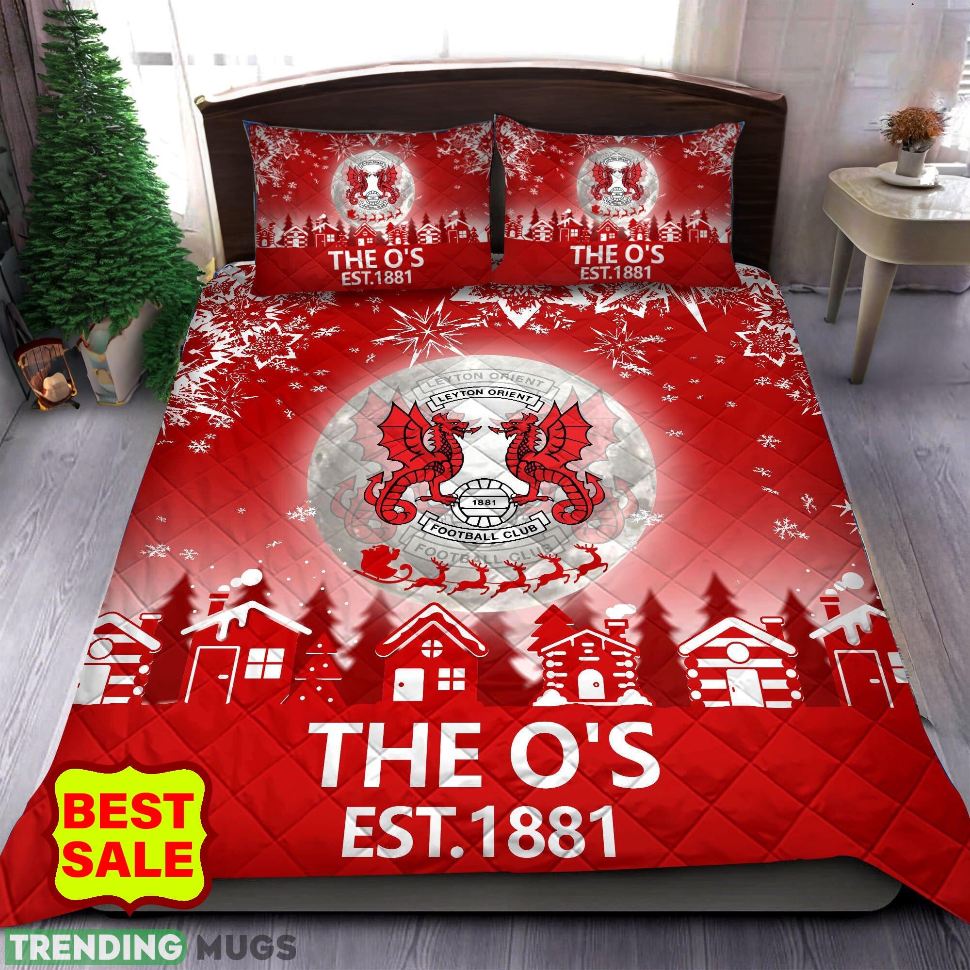 EFL Leyton Orient Big Logo Christmas Quilt Sets Comfort Full Size King Queen Twin - EFL Leyton Orient Quilt Set_1 EFL Leyton Orient Big Logo Christmas Quilt Sets Comfort Full Size King Queen Twin - EFL Leyton Orient Quilt Set_1