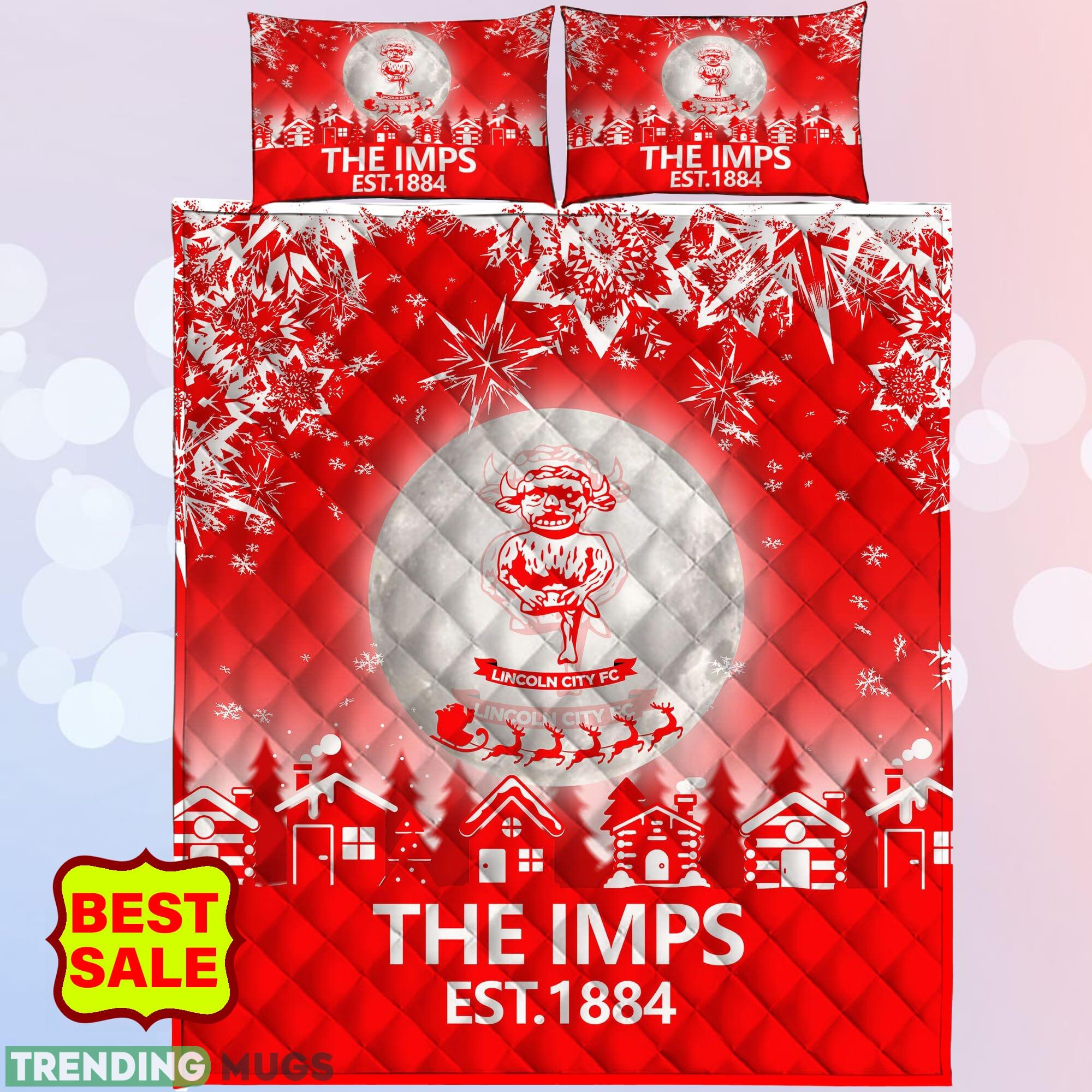 EFL Lincoln City FC Big Logo Christmas Quilt Sets Comfort Full Size King Queen Twin Quilt Set EFL Lincoln City FC Big Logo Christmas Quilt Sets Comfort Full Size King Queen Twin Quilt Set