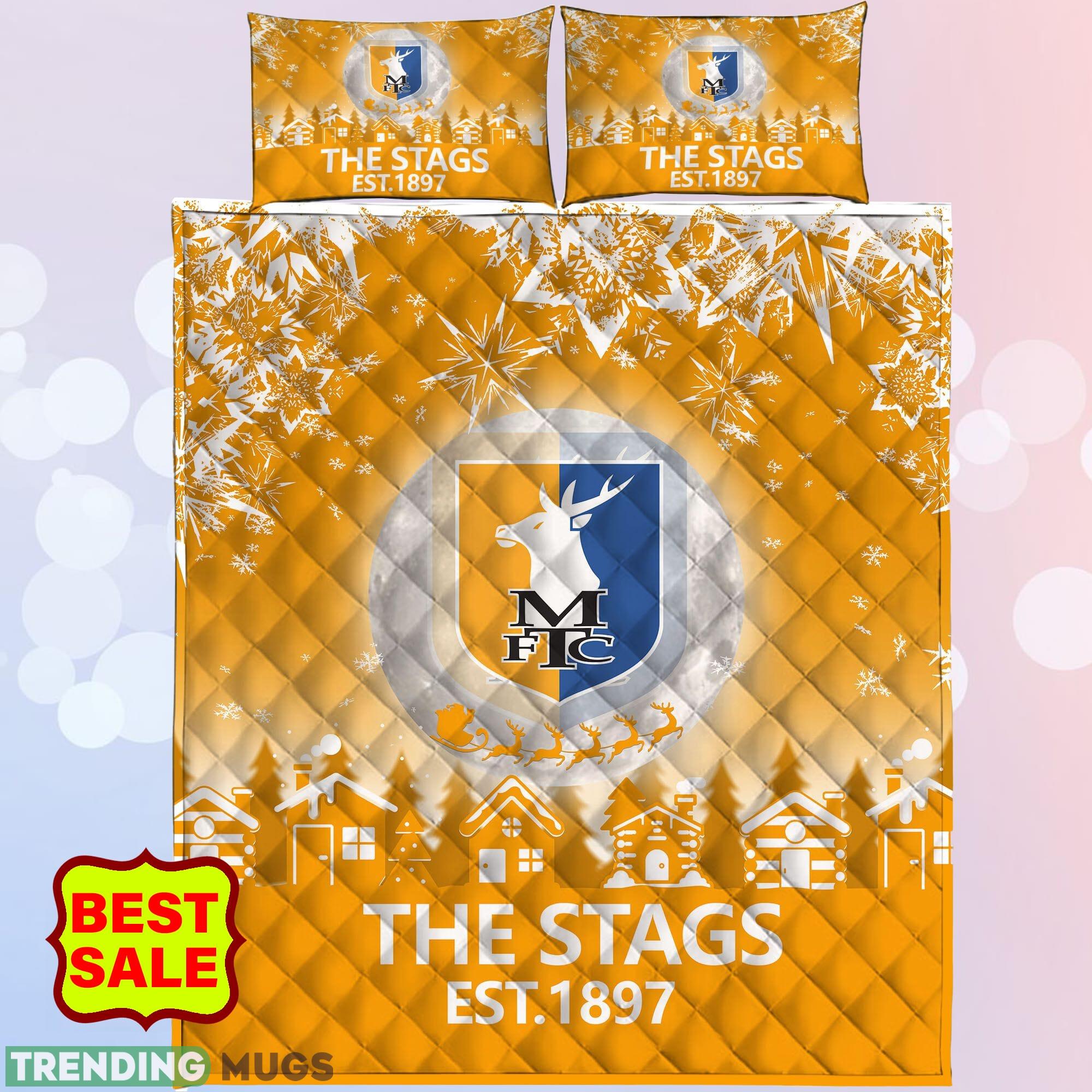 EFL Mansfield Town Big Logo Christmas Quilt Sets Comfort Full Size King Queen Twin Quilt Set EFL Mansfield Town Big Logo Christmas Quilt Sets Comfort Full Size King Queen Twin Quilt Set