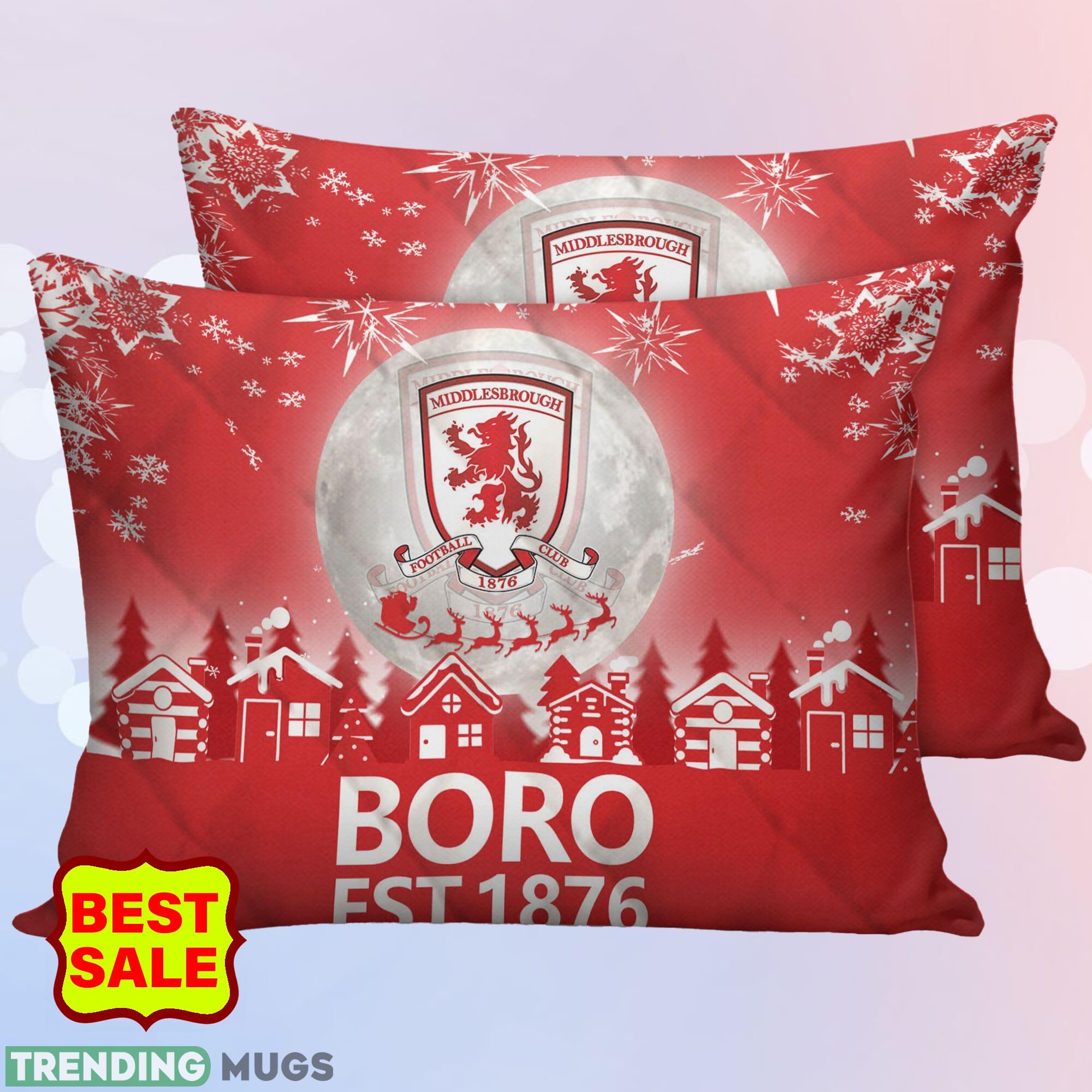 EFL Middlesbrough FC Big Logo Christmas Quilt Sets Comfort Full Size King Queen Twin Quilt Set EFL Middlesbrough FC Big Logo Christmas Quilt Sets Comfort Full Size King Queen Twin Quilt Set