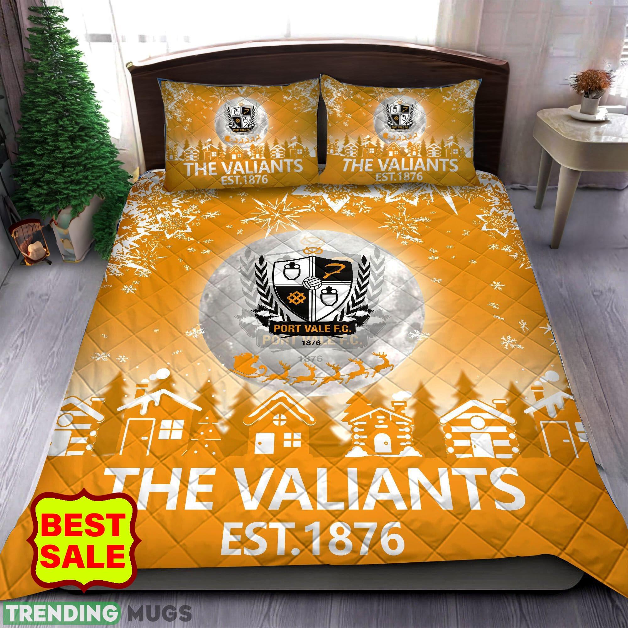 EFL Port Vale Big Logo Christmas Quilt Sets Comfort Full Size King Queen Twin - EFL Port Vale Quilt Set_1 EFL Port Vale Big Logo Christmas Quilt Sets Comfort Full Size King Queen Twin - EFL Port Vale Quilt Set_1