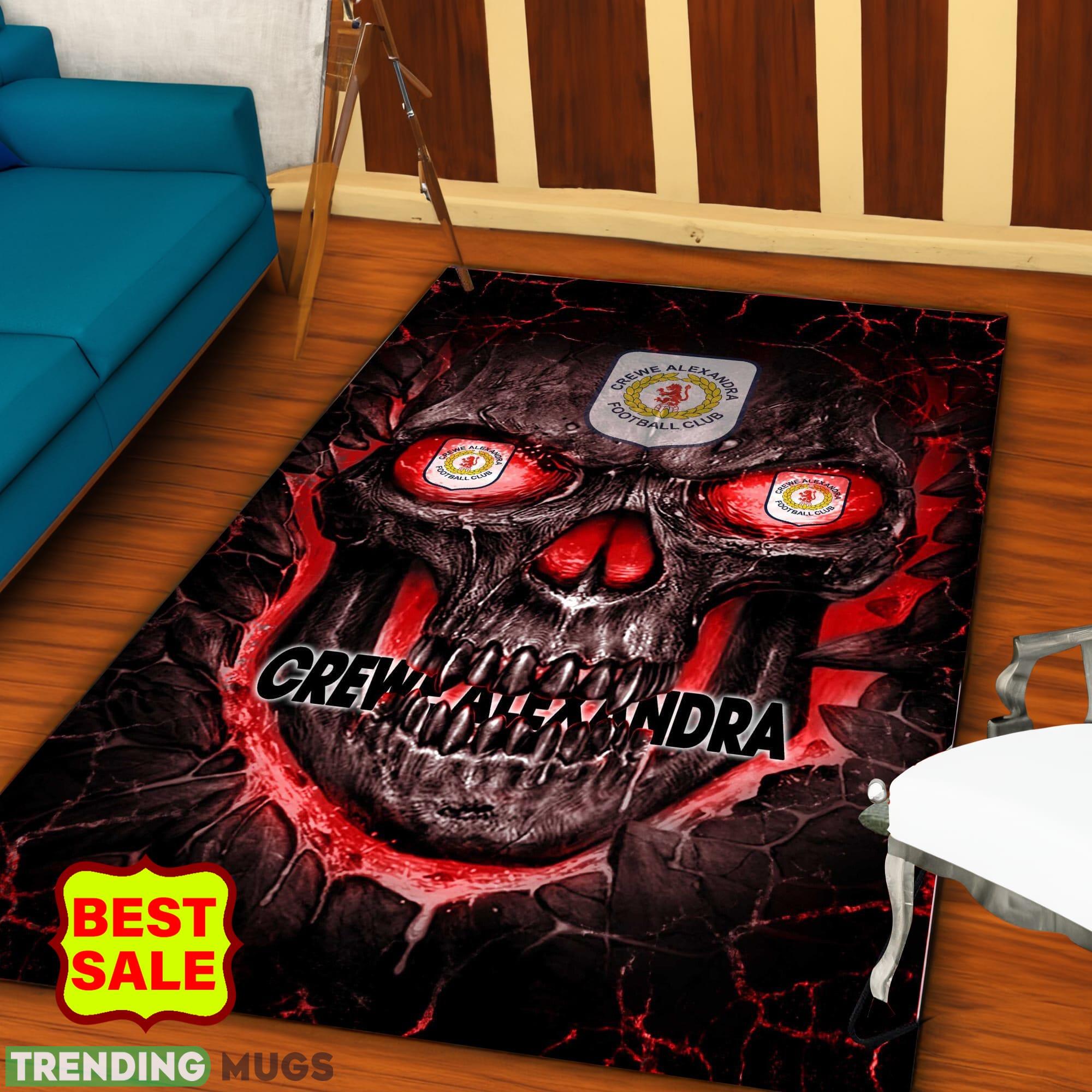 EFL Skull Crewe Alexandra Logo For Fans Area Rugs Living Room Indoor And Outdoor - EFL Skull Crewe Alexandra Rugs_1 EFL Skull Crewe Alexandra Logo For Fans Area Rugs Living Room Indoor And Outdoor - EFL Skull Crewe Alexandra Rugs_1