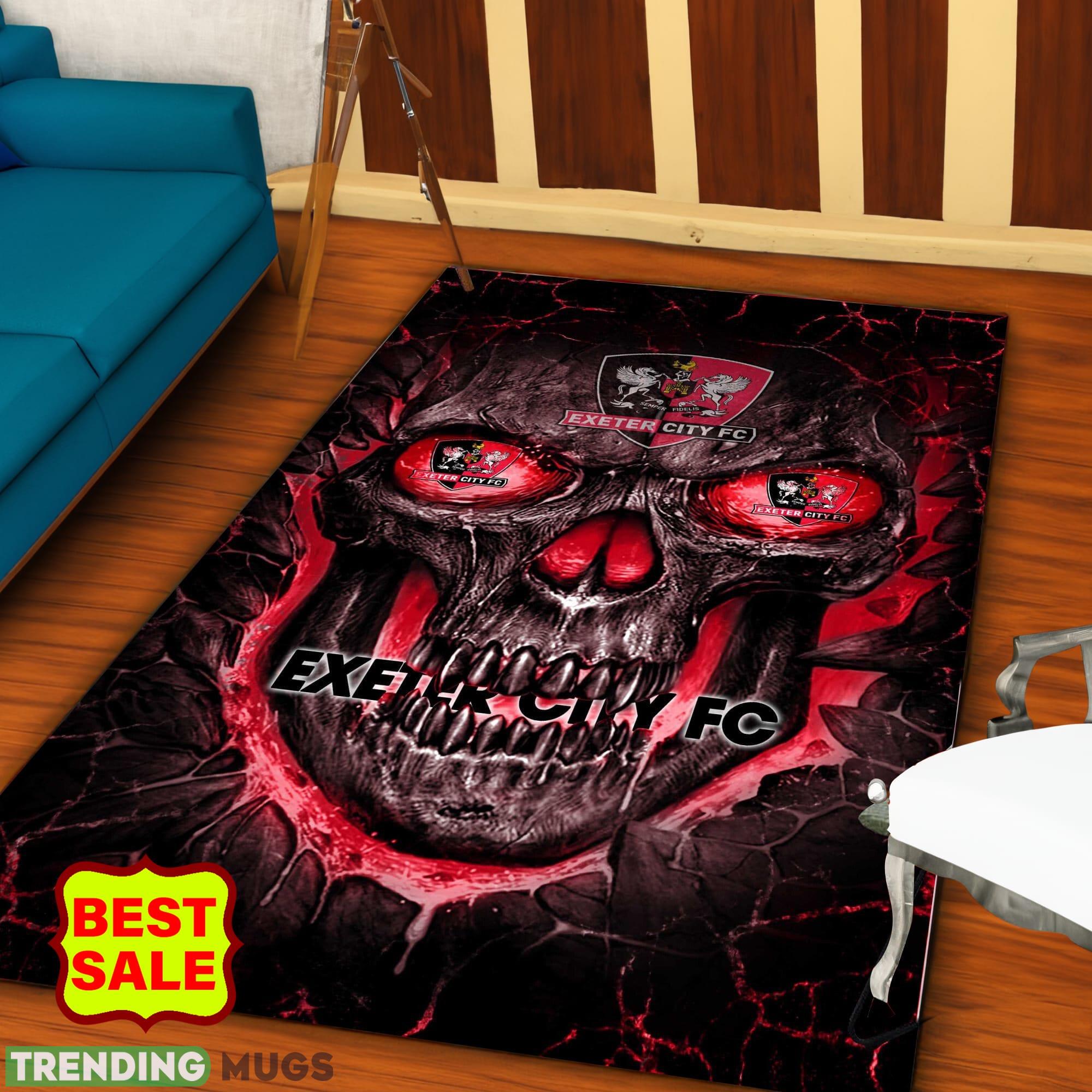 EFL Skull Exeter City Logo For Fans Area Rugs Living Room Indoor And Outdoor - EFL Skull Exeter City Rugs_1 EFL Skull Exeter City Logo For Fans Area Rugs Living Room Indoor And Outdoor - EFL Skull Exeter City Rugs_1