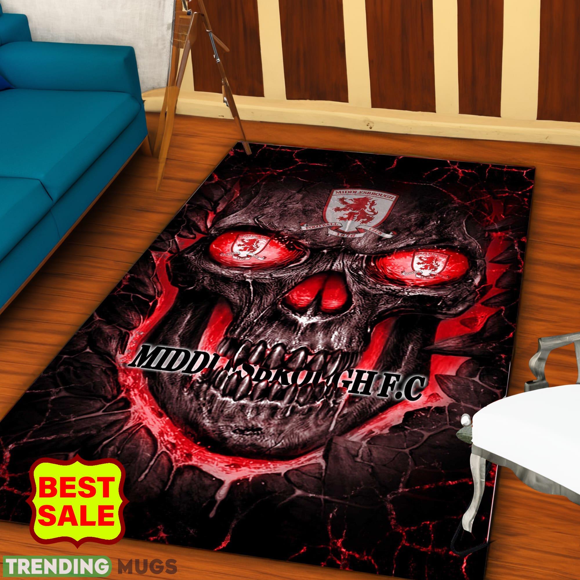 EFL Skull Middlesbrough F.C Logo For Fans Area Rugs Living Room Indoor And Outdoor - EFL Skull Middlesbrough F.C Rugs_1 EFL Skull Middlesbrough F.C Logo For Fans Area Rugs Living Room Indoor And Outdoor - EFL Skull Middlesbrough F.C Rugs_1