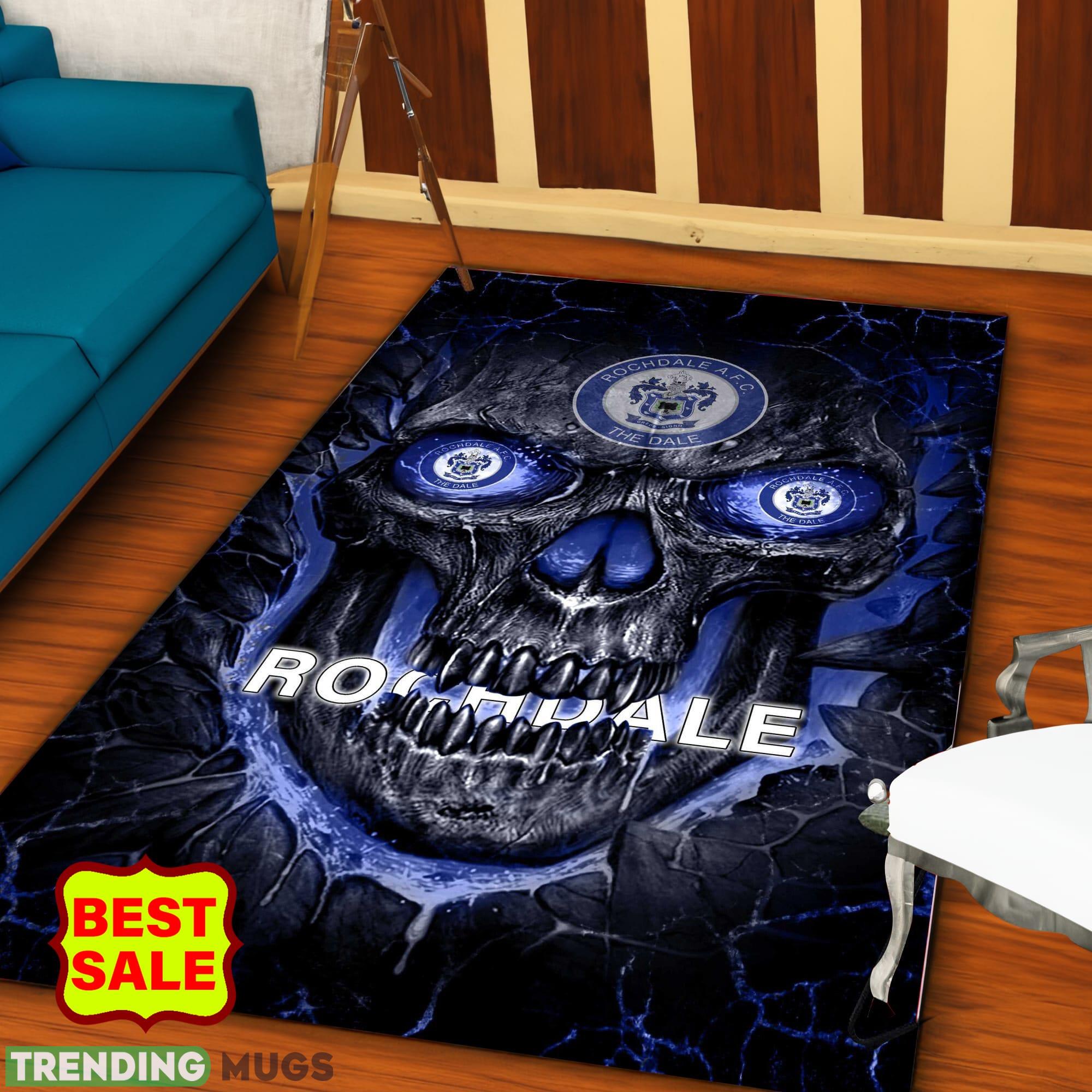 EFL Skull Rochdale AFC Logo For Fans Area Rugs Living Room Indoor And Outdoor - EFL Skull Rochdale AFC Rugs_1 EFL Skull Rochdale AFC Logo For Fans Area Rugs Living Room Indoor And Outdoor - EFL Skull Rochdale AFC Rugs_1
