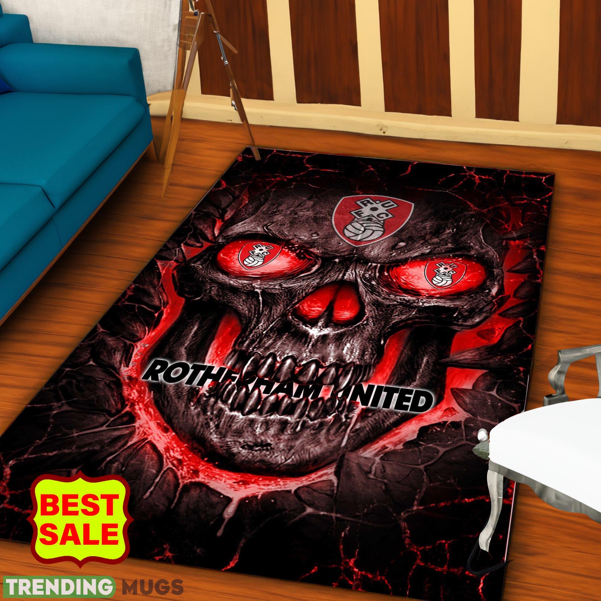 EFL Skull Rotherham United Logo For Fans Area Rugs Living Room Indoor And Outdoor - EFL Skull Rotherham United Rugs_1 EFL Skull Rotherham United Logo For Fans Area Rugs Living Room Indoor And Outdoor - EFL Skull Rotherham United Rugs_1