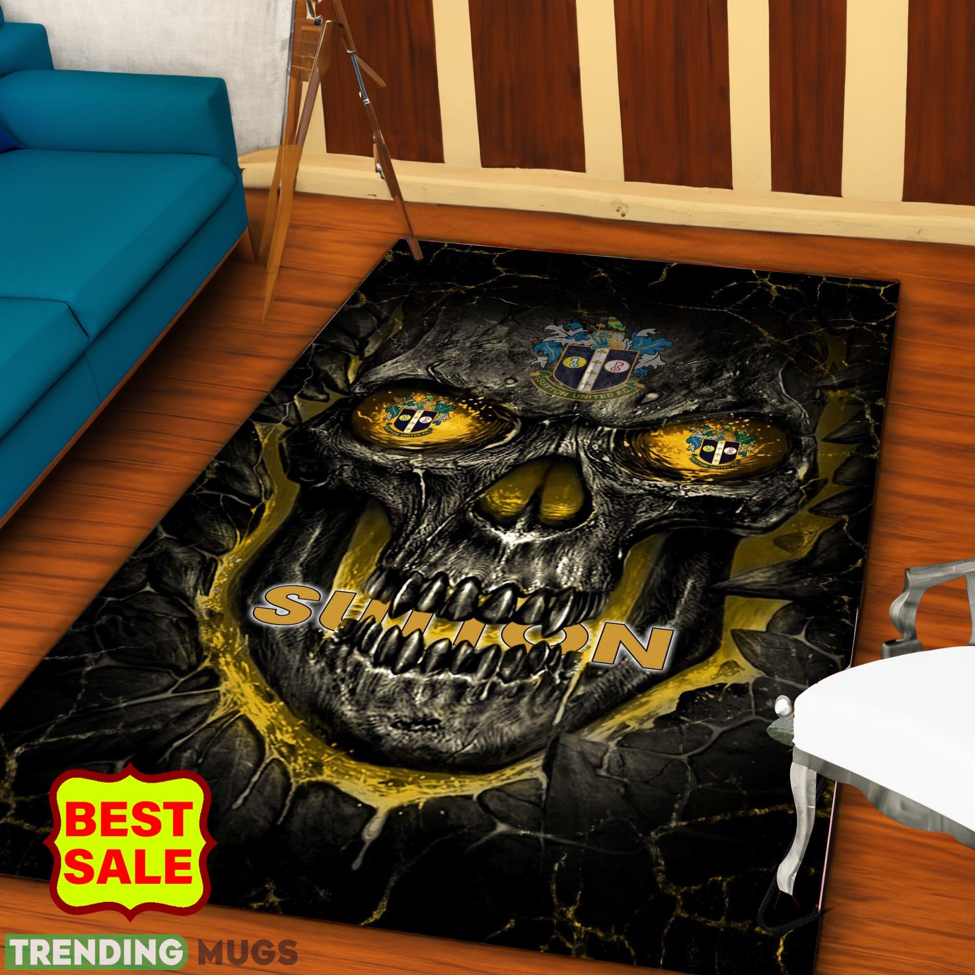 EFL Skull Sutton United Logo For Fans Area Rugs Living Room Indoor And Outdoor - EFL Skull Sutton United Rugs_1 EFL Skull Sutton United Logo For Fans Area Rugs Living Room Indoor And Outdoor - EFL Skull Sutton United Rugs_1