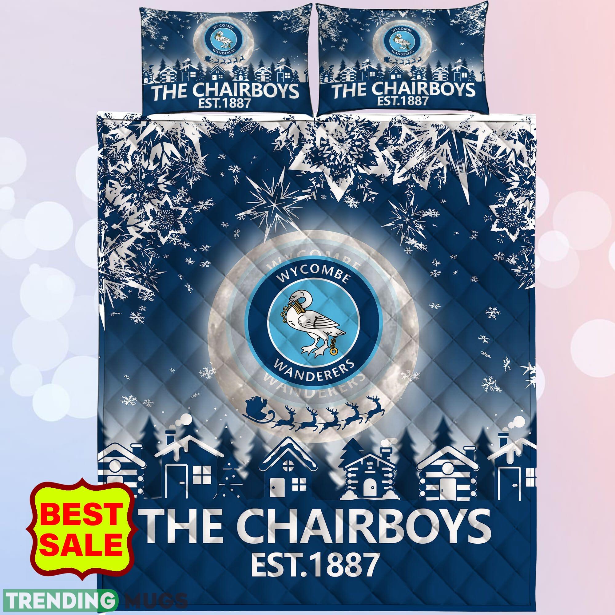 EFL Wycombe Wanderers FC Big Logo Christmas Quilt Sets Full Size King Queen Twin Quilt Set EFL Wycombe Wanderers FC Big Logo Christmas Quilt Sets Full Size King Queen Twin Quilt Set