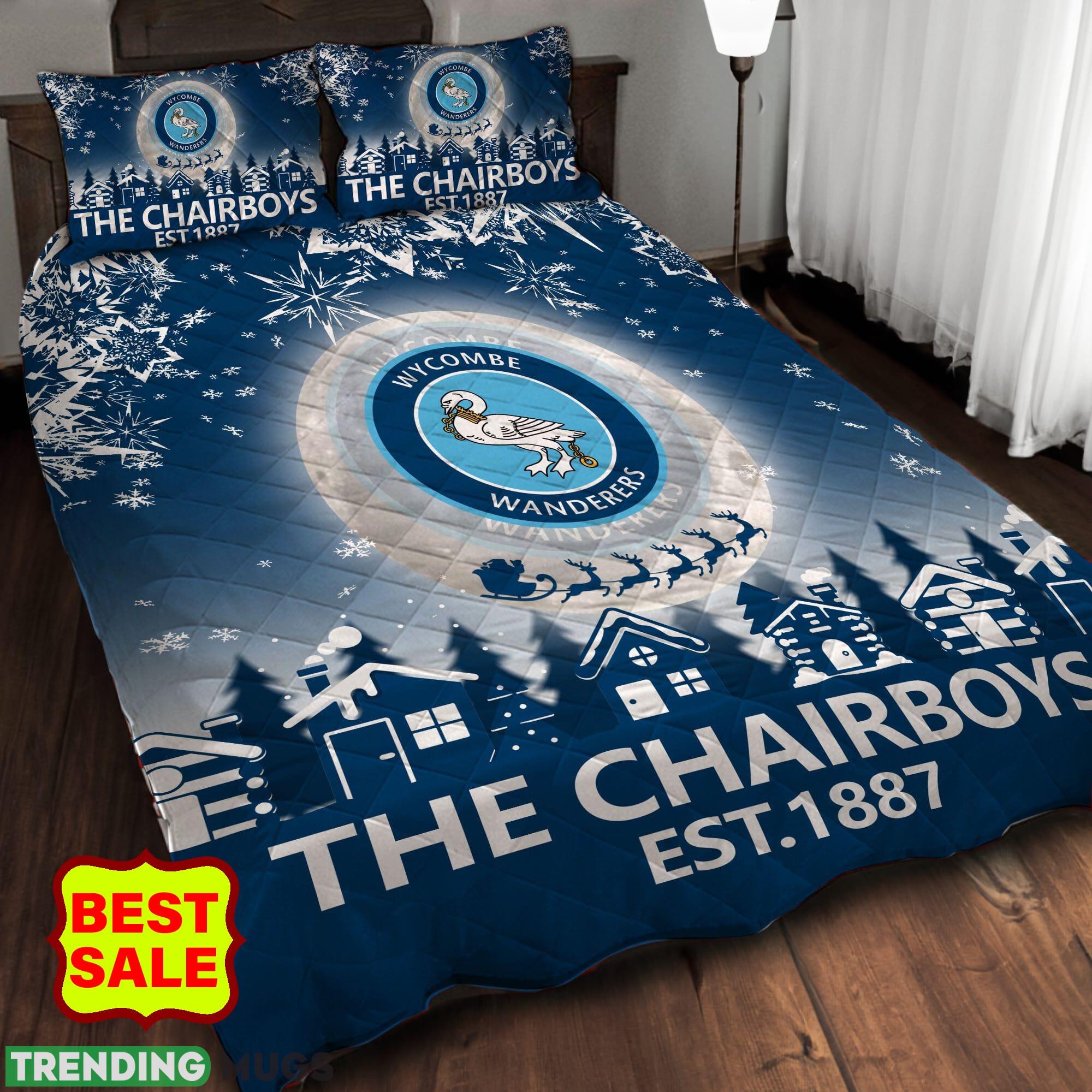 EFL Wycombe Wanderers FC Big Logo Christmas Quilt Sets Full Size King Queen Twin Quilt Set EFL Wycombe Wanderers FC Big Logo Christmas Quilt Sets Full Size King Queen Twin Quilt Set
