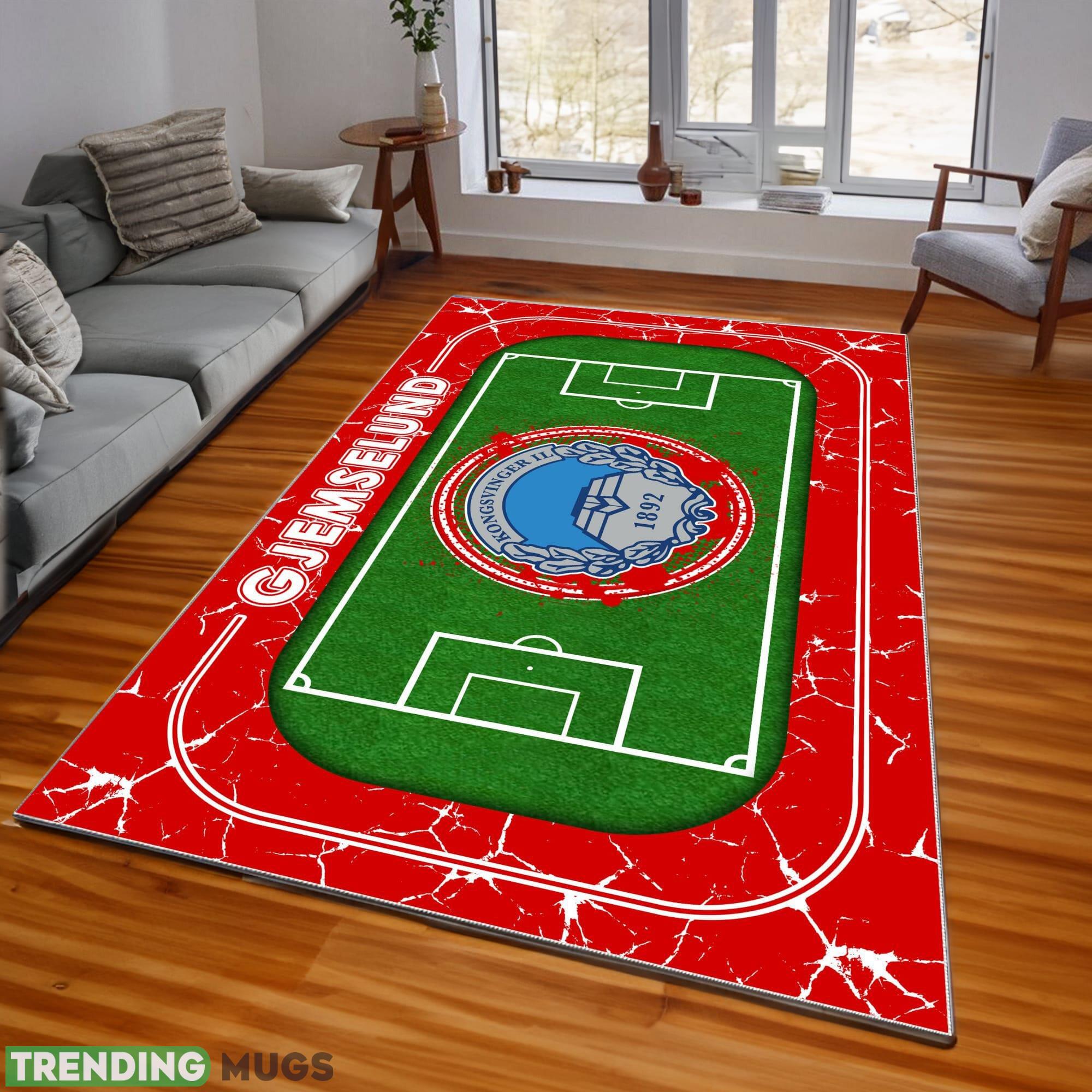 Eliteserien Obos Ligaen Kongsvinger IL Toppfotball Logo For Fans Area Rugs Indoor And Outdoor - Eliteserien Obos Ligaen Kongsvinger IL Toppfotball Rugs_1