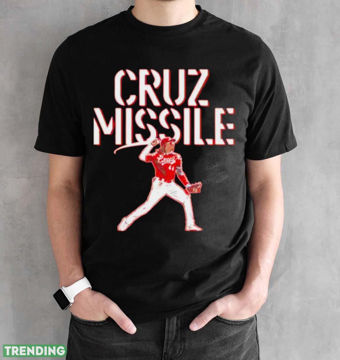 Elly De La Cruz Cincinnati Reds Cruz Missile shirt Dark Shirt Elly De La Cruz Cincinnati Reds Cruz Missile shirt Dark Shirt