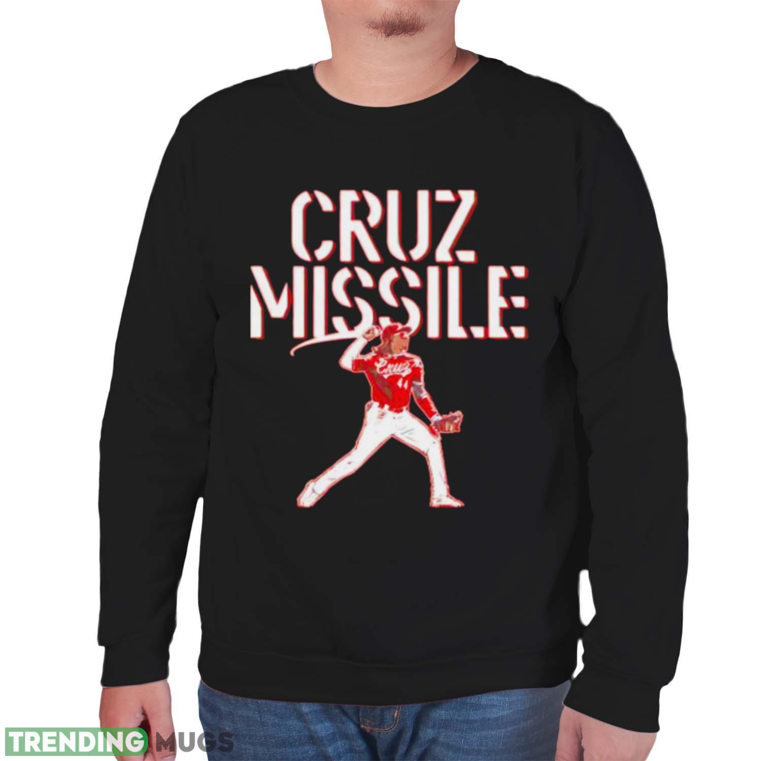 Elly De La Cruz Cincinnati Reds Cruz Missile shirt Dark Shirt Elly De La Cruz Cincinnati Reds Cruz Missile shirt Dark Shirt