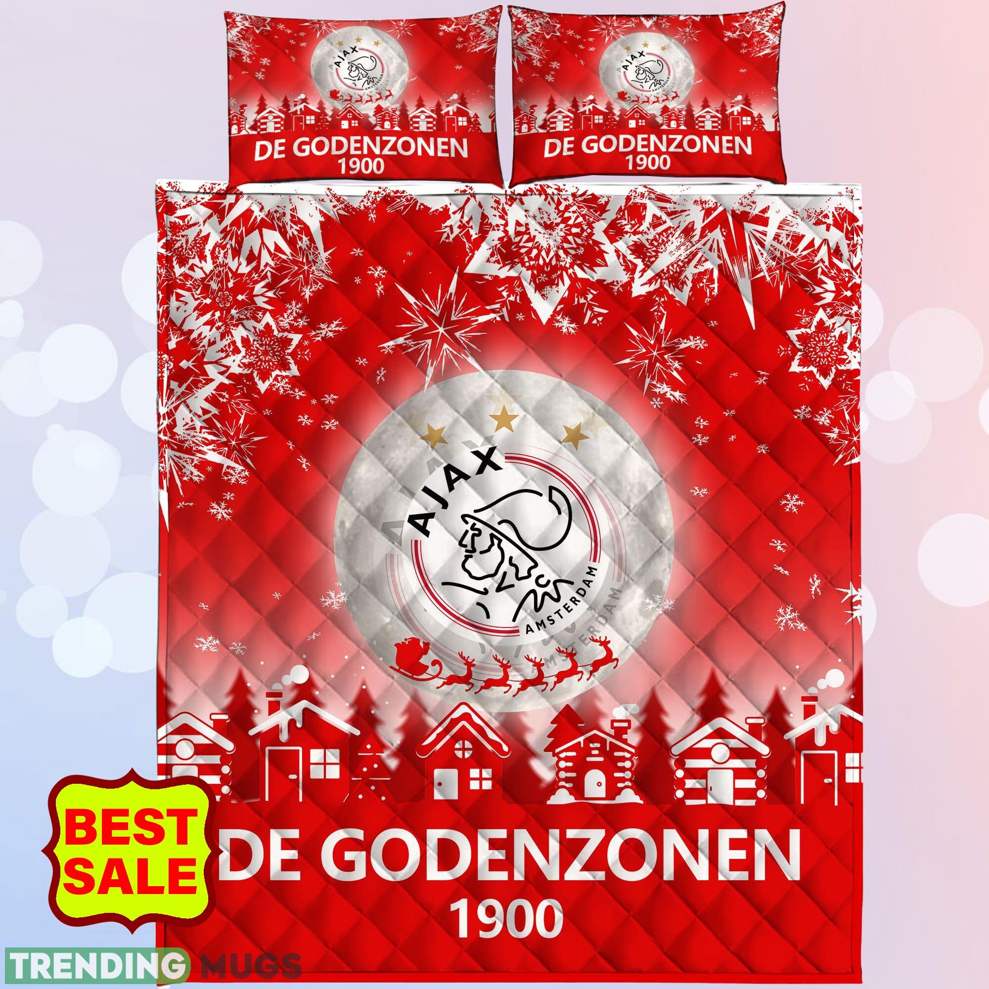 Eredivisie AFC Ajax Big Logo Christmas Red Quilt Sets Full Size King Queen Twin Quilt Set Eredivisie AFC Ajax Big Logo Christmas Red Quilt Sets Full Size King Queen Twin Quilt Set
