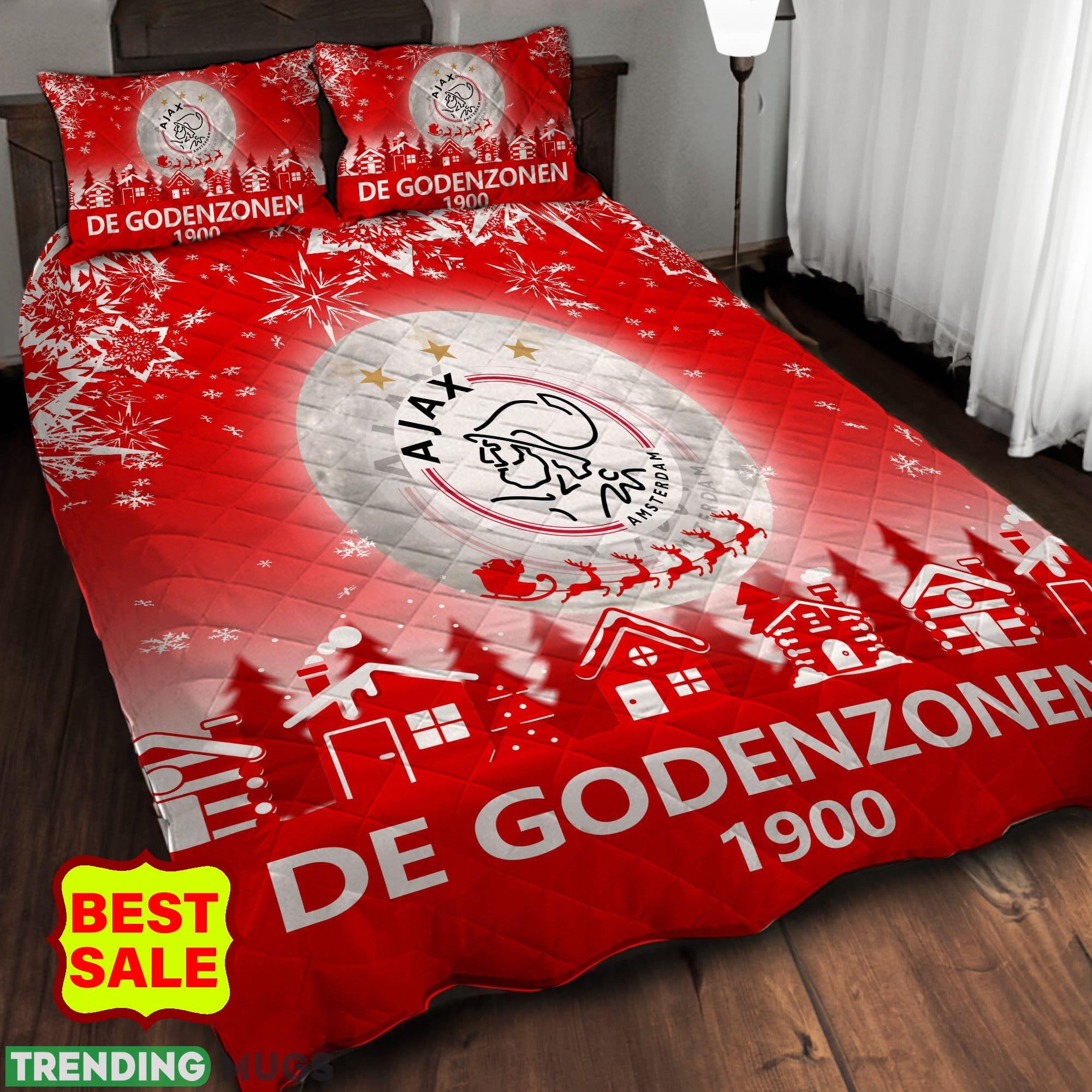 Eredivisie AFC Ajax Big Logo Christmas Red Quilt Sets Full Size King Queen Twin Quilt Set Eredivisie AFC Ajax Big Logo Christmas Red Quilt Sets Full Size King Queen Twin Quilt Set