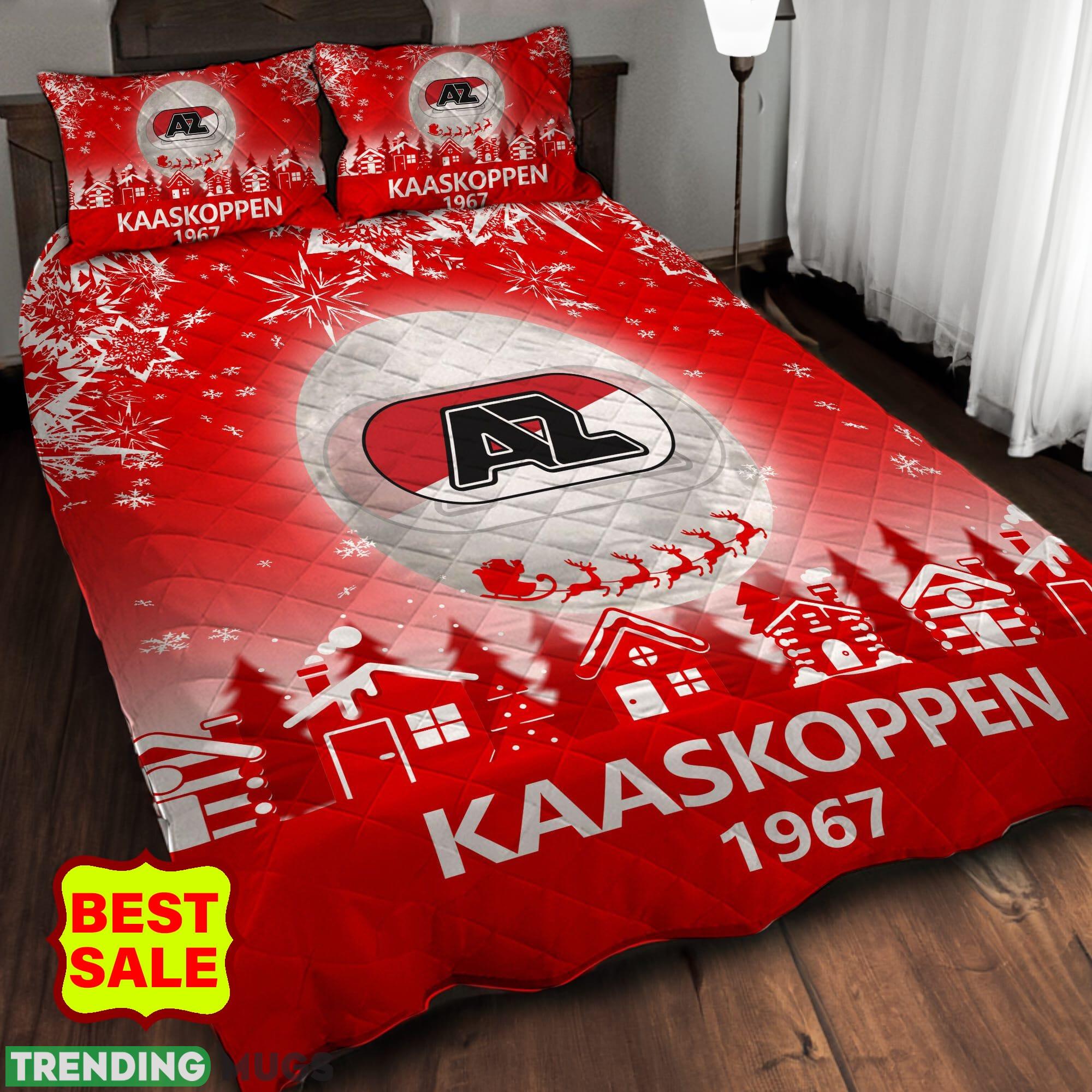 Eredivisie AZ Alkmaar Big Logo Christmas Red Quilt Sets Comfort Full Size King Queen Twin Quilt Set Eredivisie AZ Alkmaar Big Logo Christmas Red Quilt Sets Comfort Full Size King Queen Twin Quilt Set