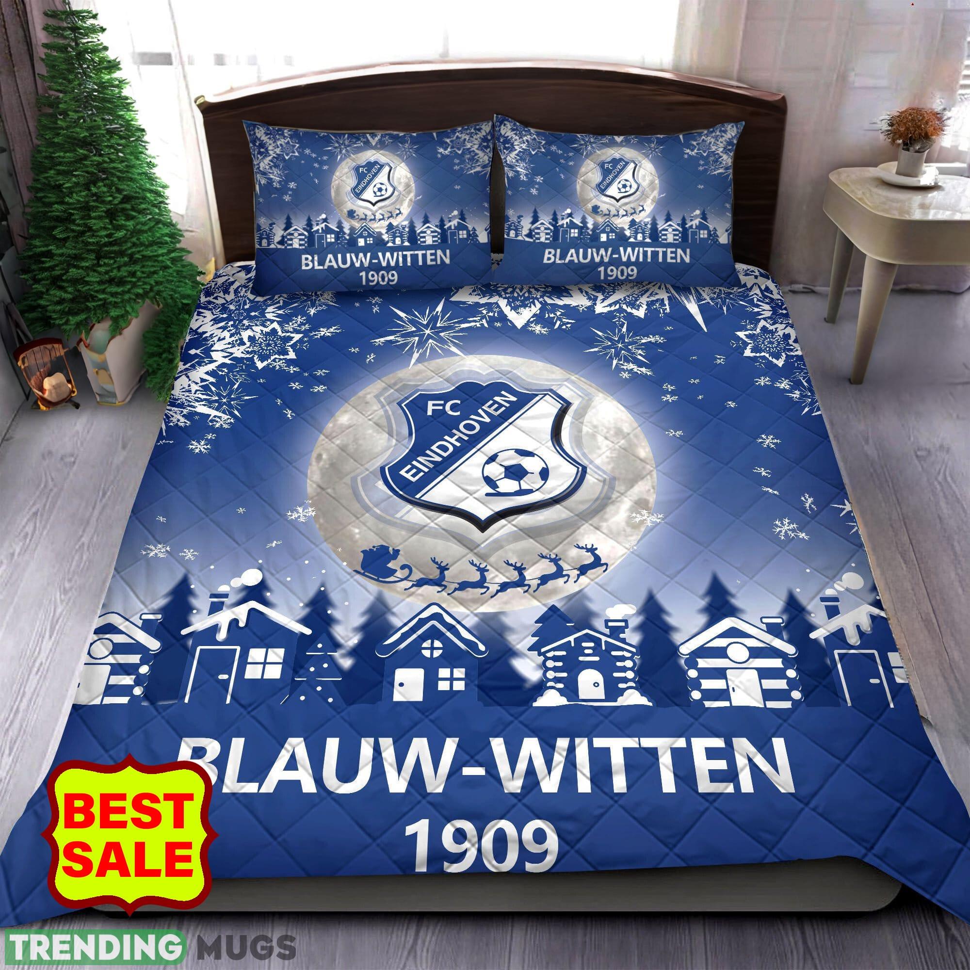 Eredivisie FC Eindhoven Big Logo Christmas Quilt Sets Blue Comfort Full Size King Queen Twin - Eredivisie FC Eindhoven Quilt Set_1 Eredivisie FC Eindhoven Big Logo Christmas Quilt Sets Blue Comfort Full Size King Queen Twin - Eredivisie FC Eindhoven Quilt Set_1