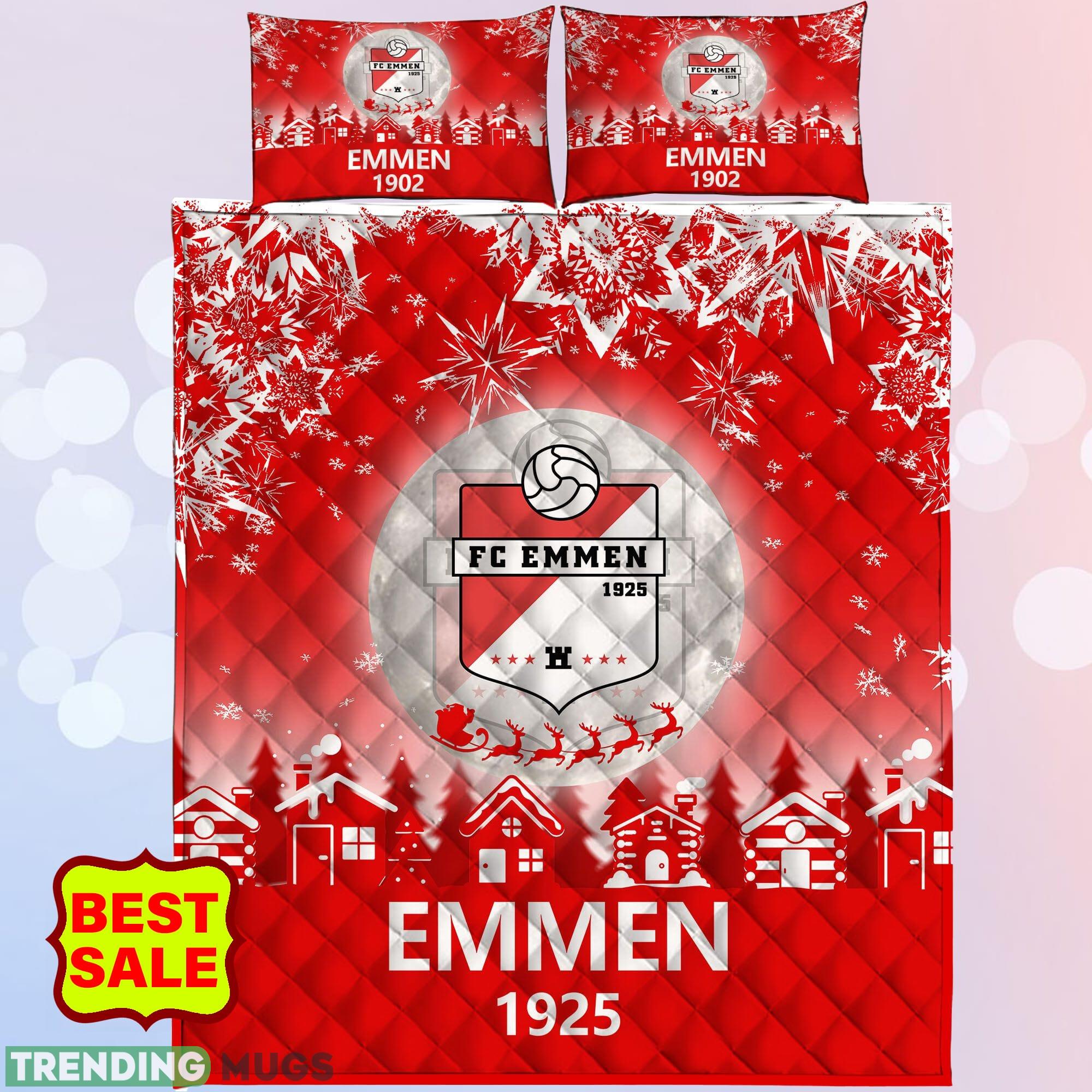 Eredivisie FC Emmen Big Logo Christmas Red Quilt Sets Comfort Full Size King Queen Twin Quilt Set Eredivisie FC Emmen Big Logo Christmas Red Quilt Sets Comfort Full Size King Queen Twin Quilt Set