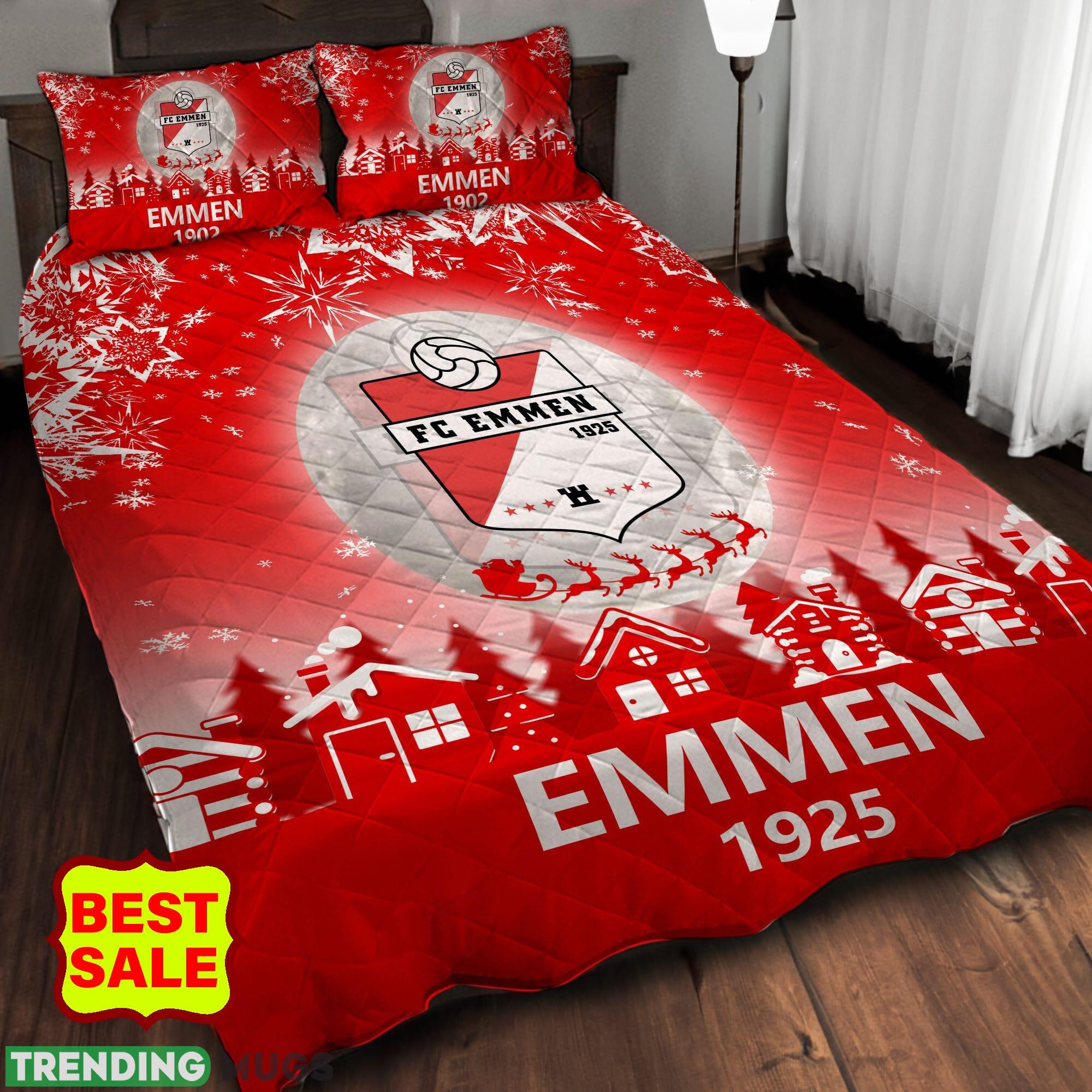 Eredivisie FC Emmen Big Logo Christmas Red Quilt Sets Comfort Full Size King Queen Twin Quilt Set Eredivisie FC Emmen Big Logo Christmas Red Quilt Sets Comfort Full Size King Queen Twin Quilt Set