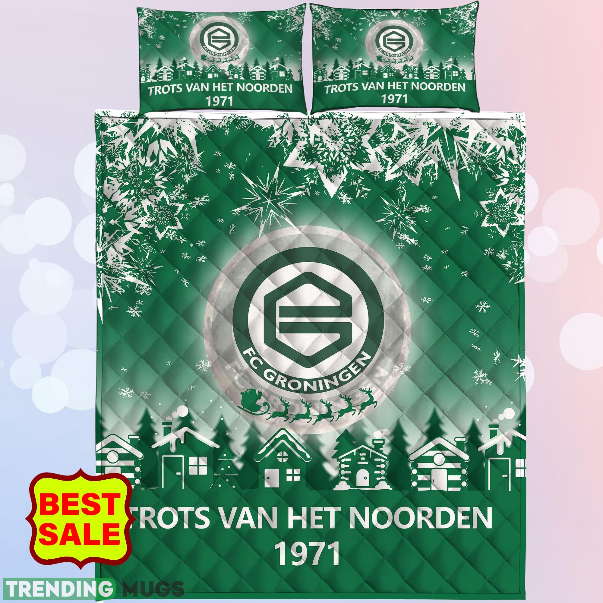 Eredivisie FC Groningen Big Logo Christmas Green Quilt Sets Comfort Full Size King Queen Twin Quilt Set Eredivisie FC Groningen Big Logo Christmas Green Quilt Sets Comfort Full Size King Queen Twin Quilt Set