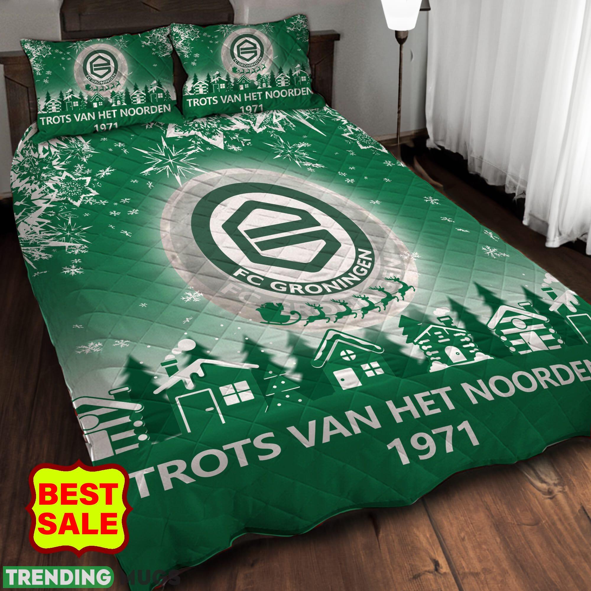 Eredivisie FC Groningen Big Logo Christmas Green Quilt Sets Comfort Full Size King Queen Twin Quilt Set Eredivisie FC Groningen Big Logo Christmas Green Quilt Sets Comfort Full Size King Queen Twin Quilt Set