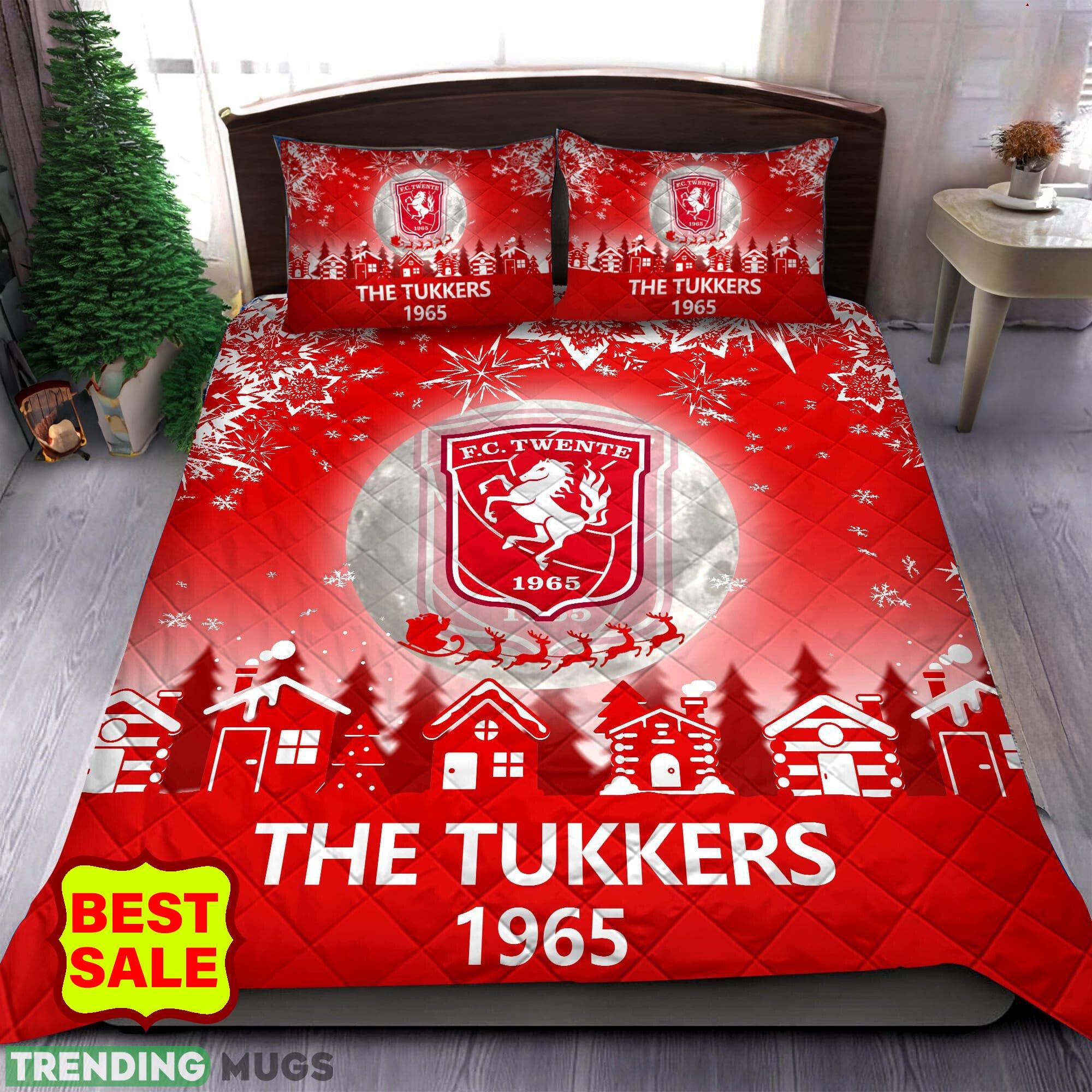 Eredivisie FC Twente Big Logo Christmas Red Quilt Sets Comfort Full Size King Queen Twin - Eredivisie FC Twente Quilt Set_1 Eredivisie FC Twente Big Logo Christmas Red Quilt Sets Comfort Full Size King Queen Twin - Eredivisie FC Twente Quilt Set_1