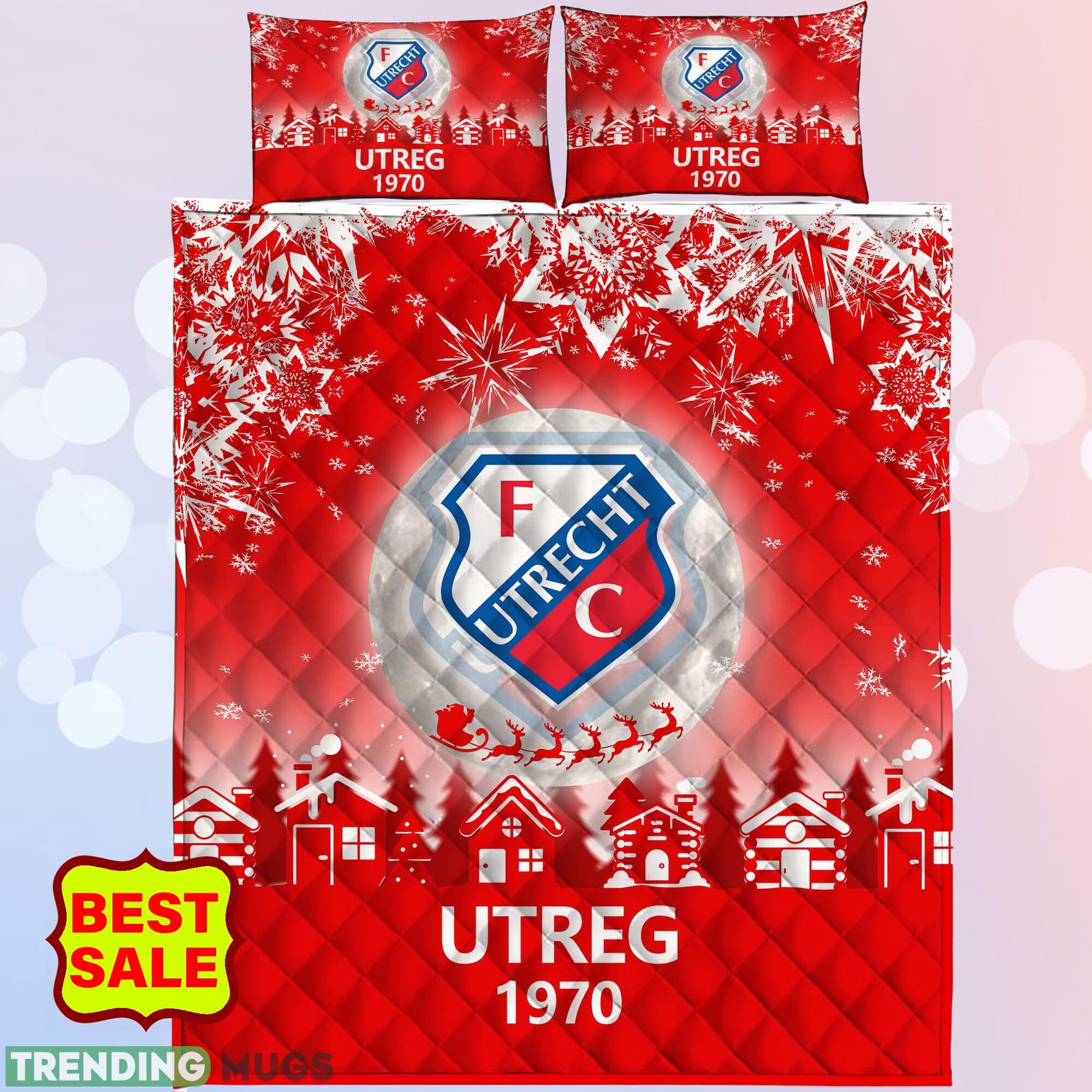 Eredivisie FC Utrecht Big Logo Christmas Red Quilt Sets Comfort Full Size King Queen Twin Quilt Set Eredivisie FC Utrecht Big Logo Christmas Red Quilt Sets Comfort Full Size King Queen Twin Quilt Set