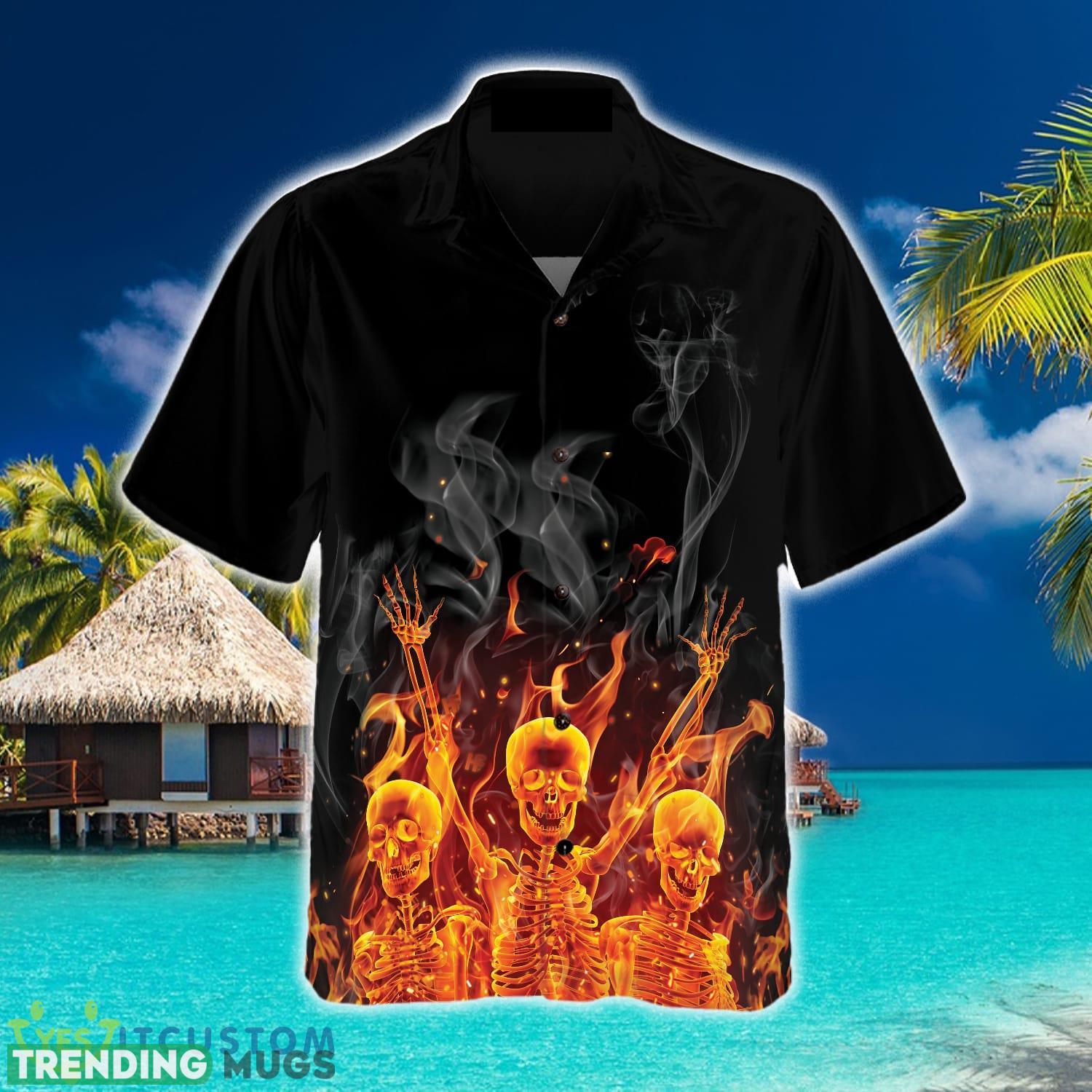 Fire Skeletons Night Party Hawaiian Shirt Summer Beach Gift For Men And Women Hawaiian Shirt Fire Skeletons Night Party Hawaiian Shirt Summer Beach Gift For Men And Women Hawaiian Shirt