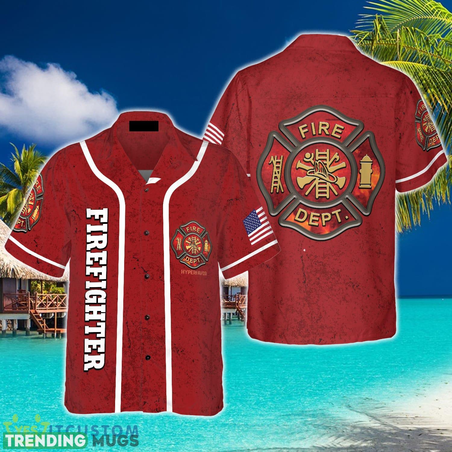 Firefighter Logo Red Background Firefighter Hawaiian Shirt Aloha Summer For Men And Women Gift - Firefighter Logo Red Background Firefighter Hawaiian Shirt, American Flag Firefighter Shirt For Men_1 Firefighter Logo Red Background Firefighter Hawaiian Shirt Aloha Summer For Men And Women Gift - Firefighter Logo Red Background Firefighter Hawaiian Shirt, American Flag Firefighter Shirt For Men_1