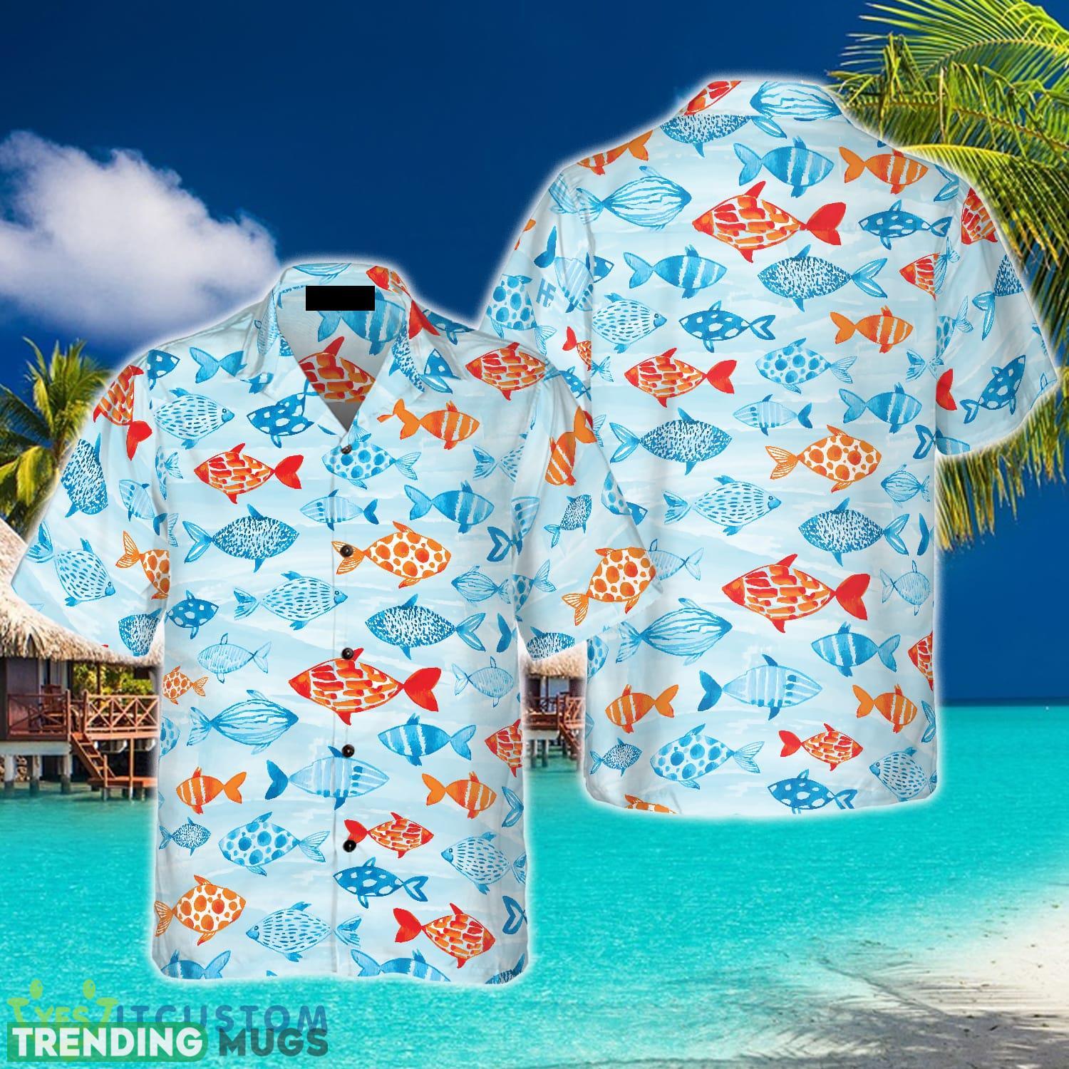 Fish Water Color Pattern v4 Hawaiian Shirt Aloha Summer For Men And Women Gift - Fish Water Color Pattern v4 Hawaiian Shirt_1 Fish Water Color Pattern v4 Hawaiian Shirt Aloha Summer For Men And Women Gift - Fish Water Color Pattern v4 Hawaiian Shirt_1