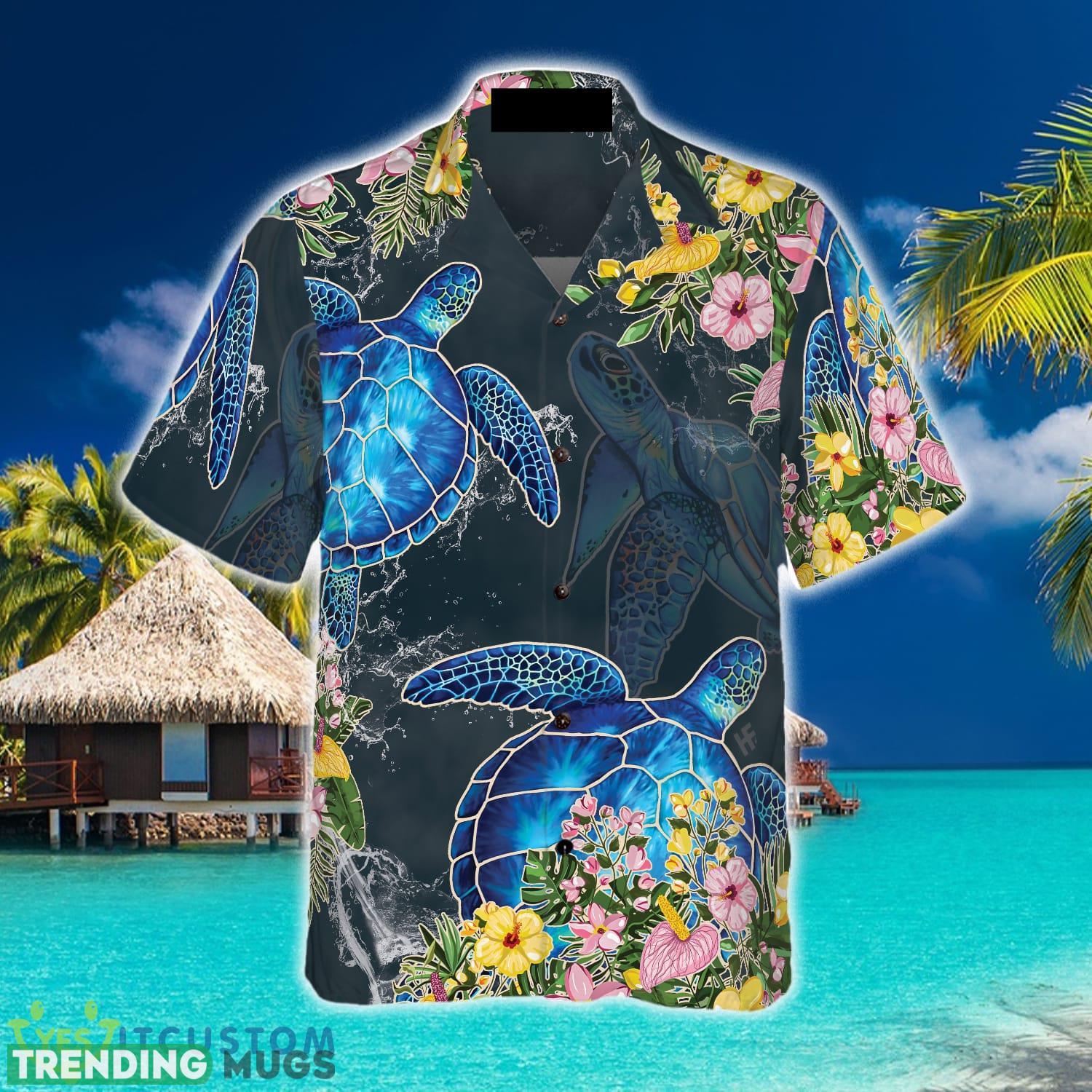 Floral Sea Turtle 3D Hawaiian Shirt Beach Summer For Men And Women Gift Hawaiian Shirt Floral Sea Turtle 3D Hawaiian Shirt Beach Summer For Men And Women Gift Hawaiian Shirt