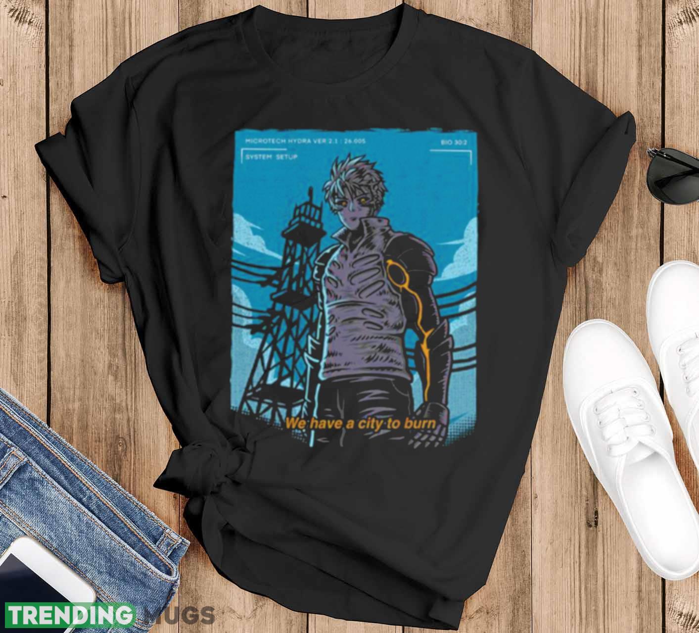 Genos Cyberpunk New Design shirt - Black T-Shirt Genos Cyberpunk New Design shirt - Black T-Shirt