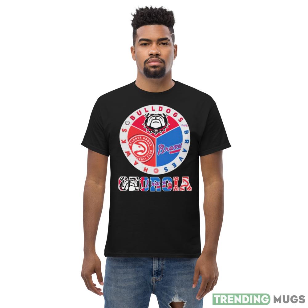 Georgia Bulldogs Braves Hawks City Champions T Shirt Dark Shirt Georgia Bulldogs Braves Hawks City Champions T Shirt Dark Shirt