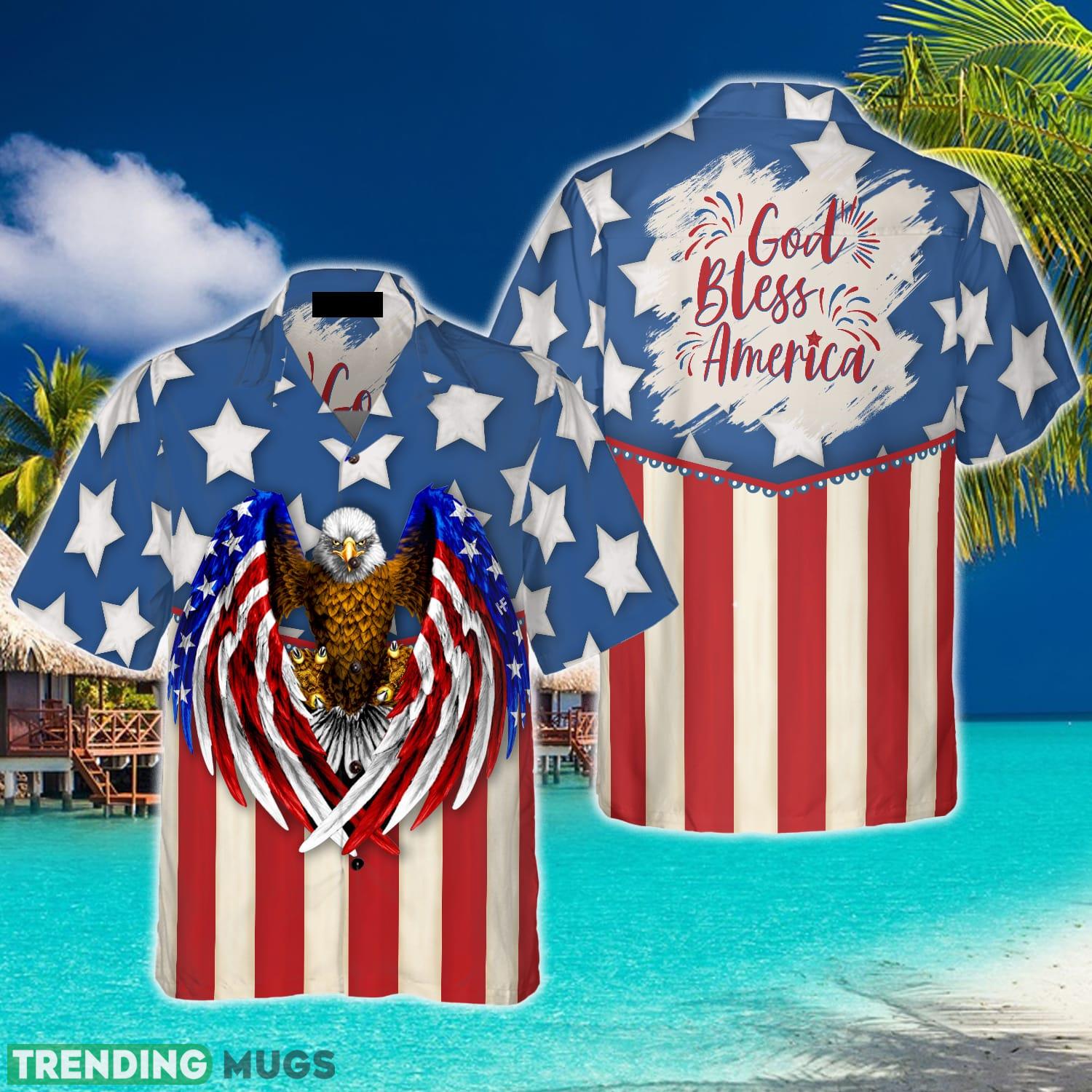 God Bless America 4th Of July 3D Hawaiian Shirt Beach Summer For Men And Women Gift - God Bless America 4th Of July Hawaiian Shirt_1 God Bless America 4th Of July 3D Hawaiian Shirt Beach Summer For Men And Women Gift - God Bless America 4th Of July Hawaiian Shirt_1